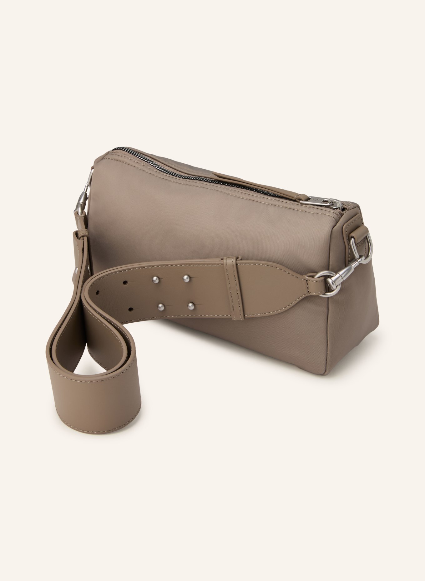 AMI PARIS Schultertasche: TAUPE / SILBER