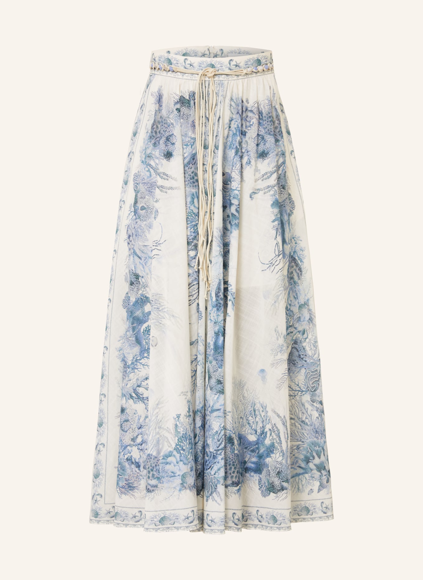 ZIMMERMANN Rock WANDERLUST: ECRU / BLUE