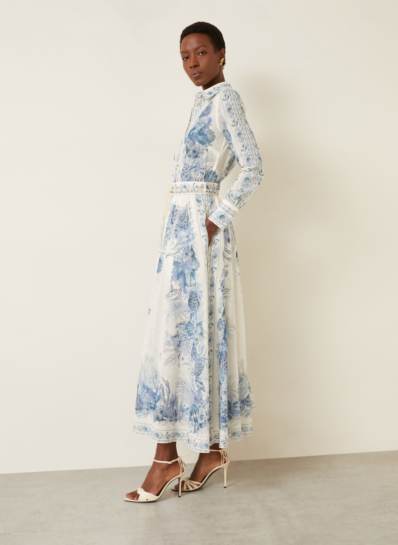 ZIMMERMANN Rock WANDERLUST: ECRU / BLUE