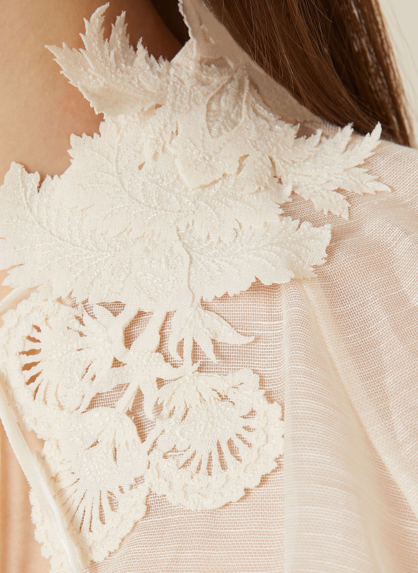 ZIMMERMANN Bluse REBELLION mit Leinen: CREME