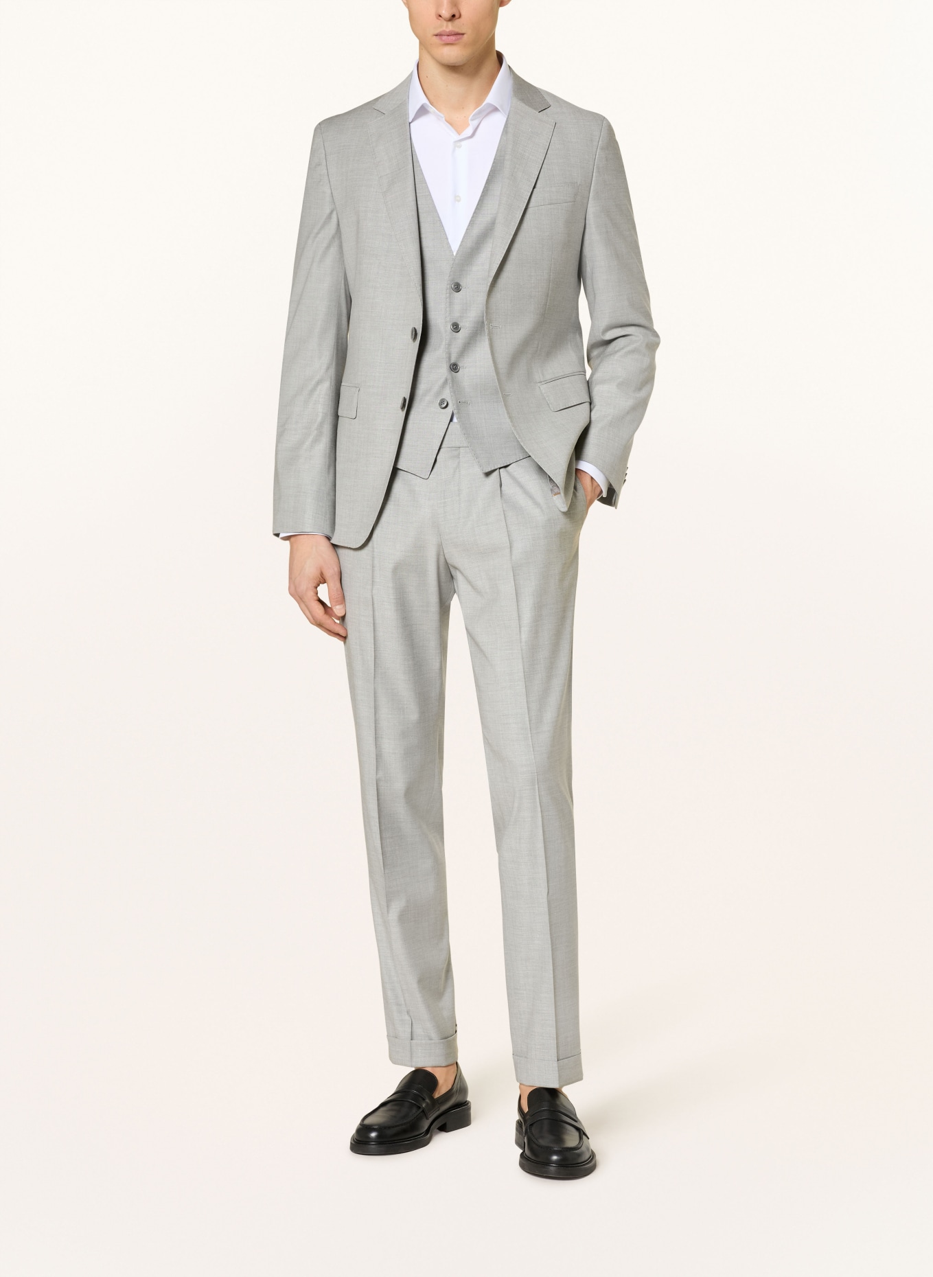 BOSS Spodnie garniturowe GENIUS Slim Fit: 041 SILVER