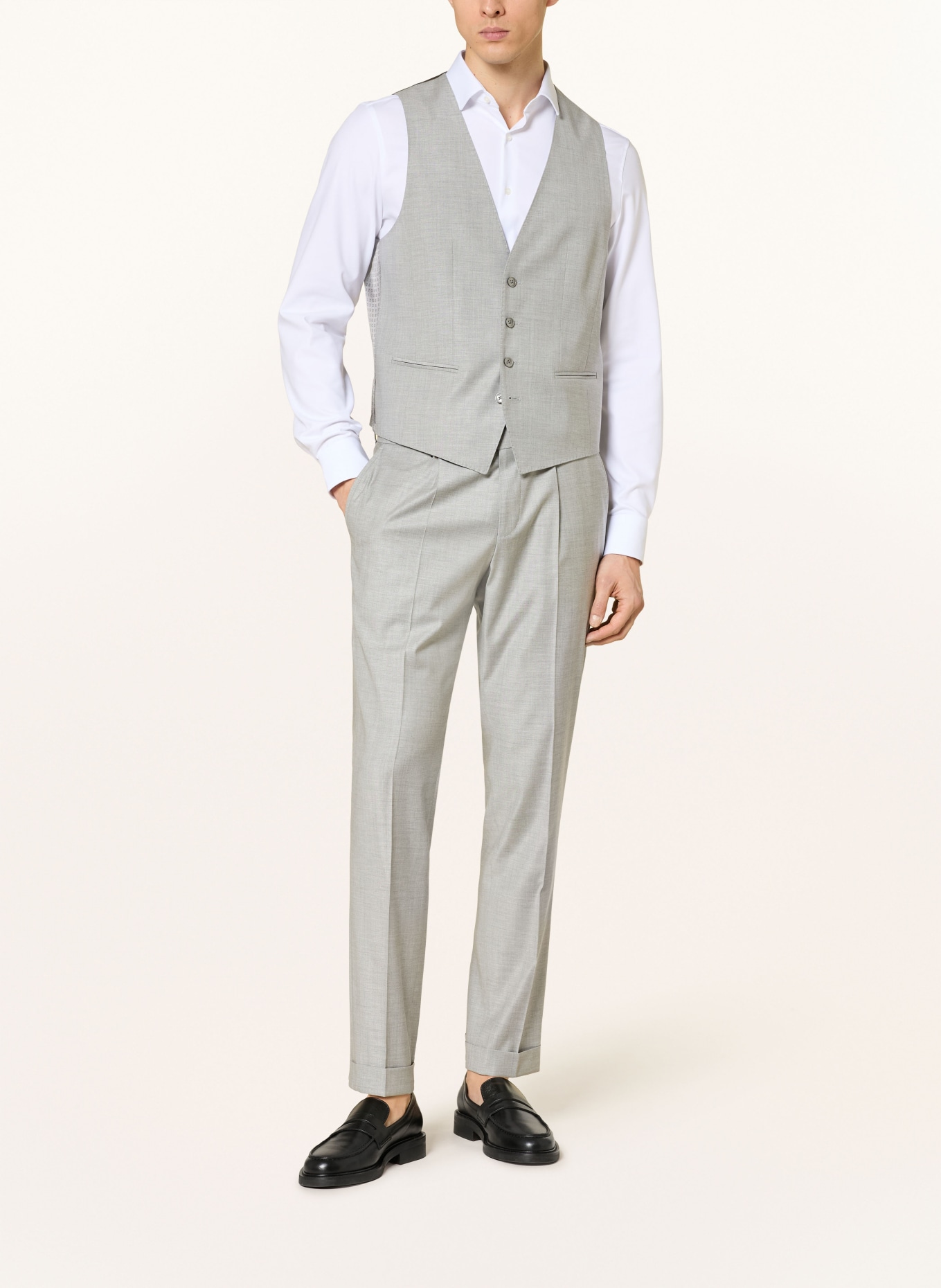 BOSS Spodnie garniturowe GENIUS Slim Fit: 041 SILVER