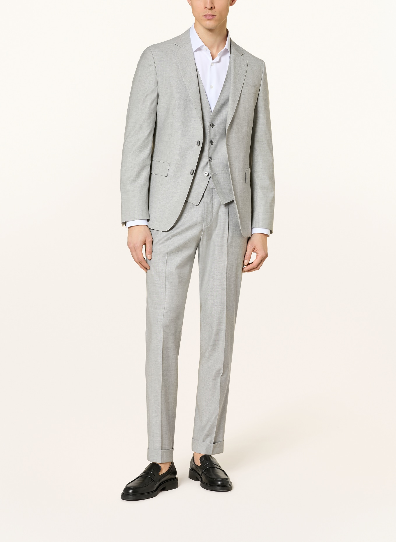 BOSS HUGE Slim Fit Suit Vest: 041 SILVER