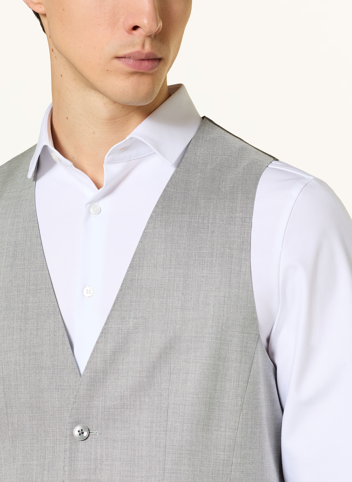 BOSS HUGE Slim Fit Suit Vest: 041 SILVER