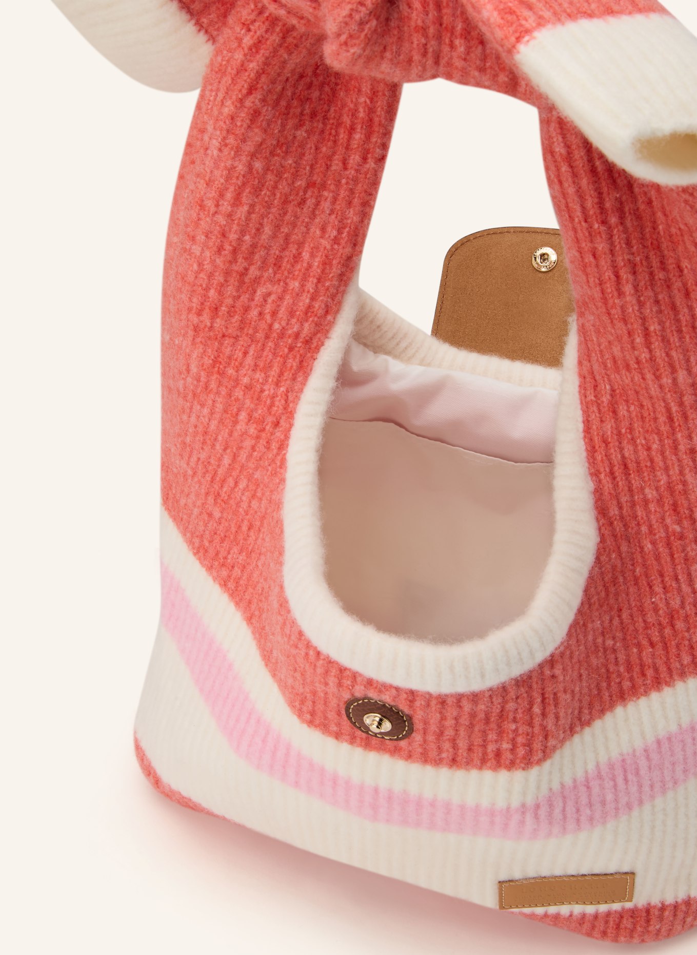 LONGCHAMP Schultertasche LE PLIAGE COLLECTION: LACHS / ROSA / ECRU