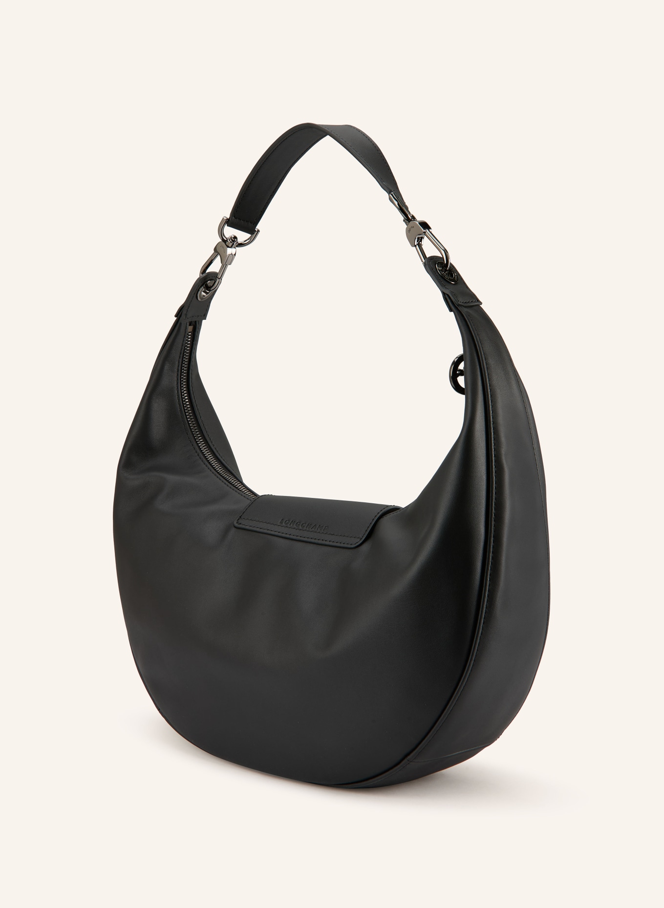 LONGCHAMP Schultertasche LE PLIAGE XTRA: SCHWARZ / PLATIN