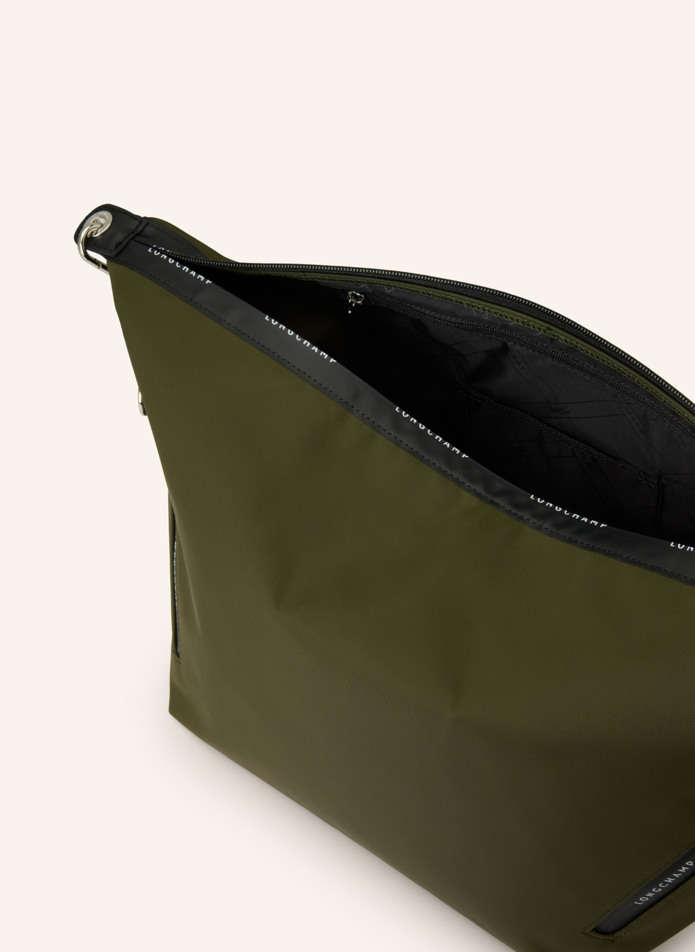 LONGCHAMP Umhängetasche LE PLIAGE ENERGY: DUNKELGRÜN / SILBER / SCHWARZ