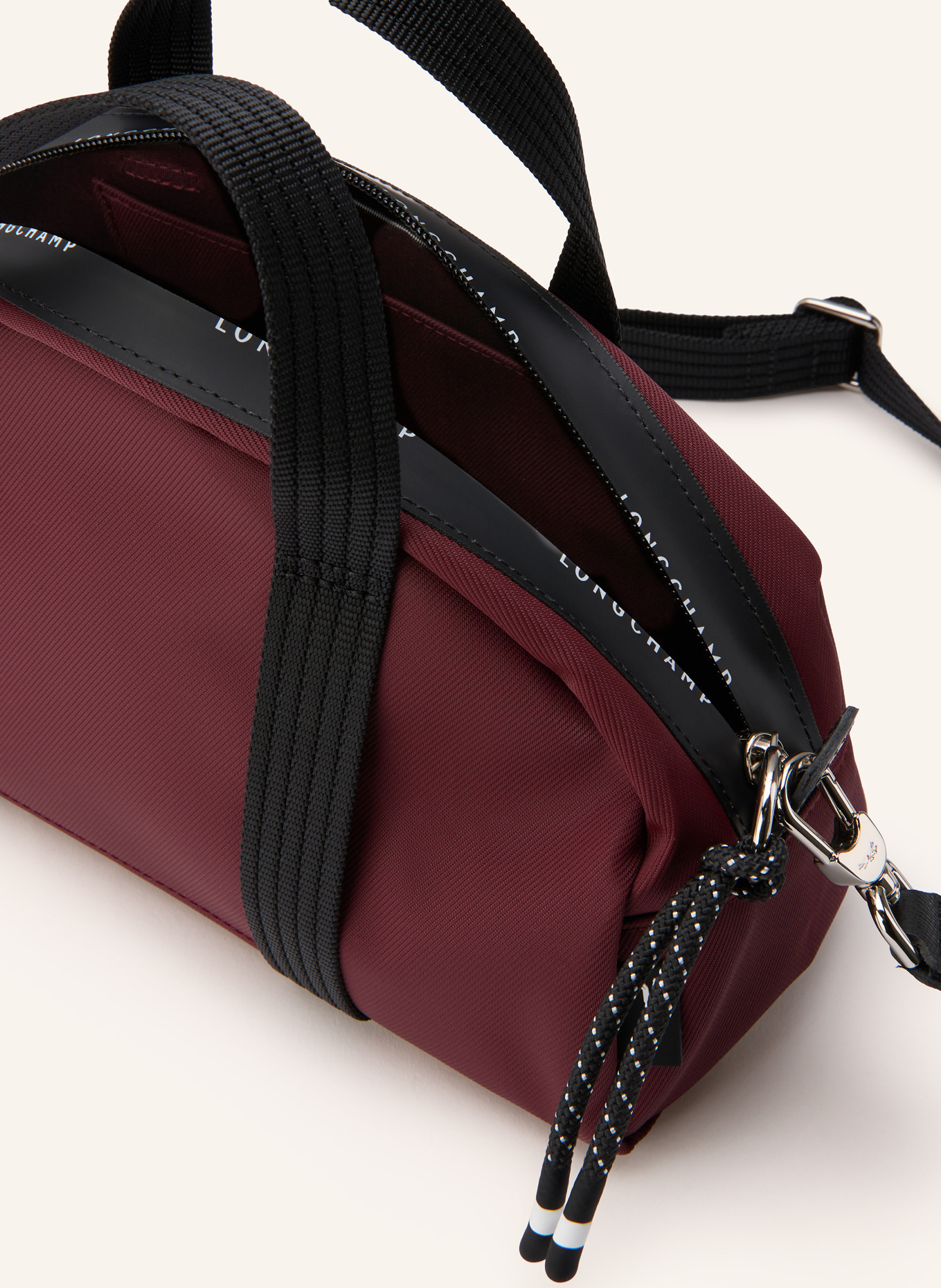 LONGCHAMP Handtasche LE PLIAGE ENERGY: DUNKELROT / SCHWARZ