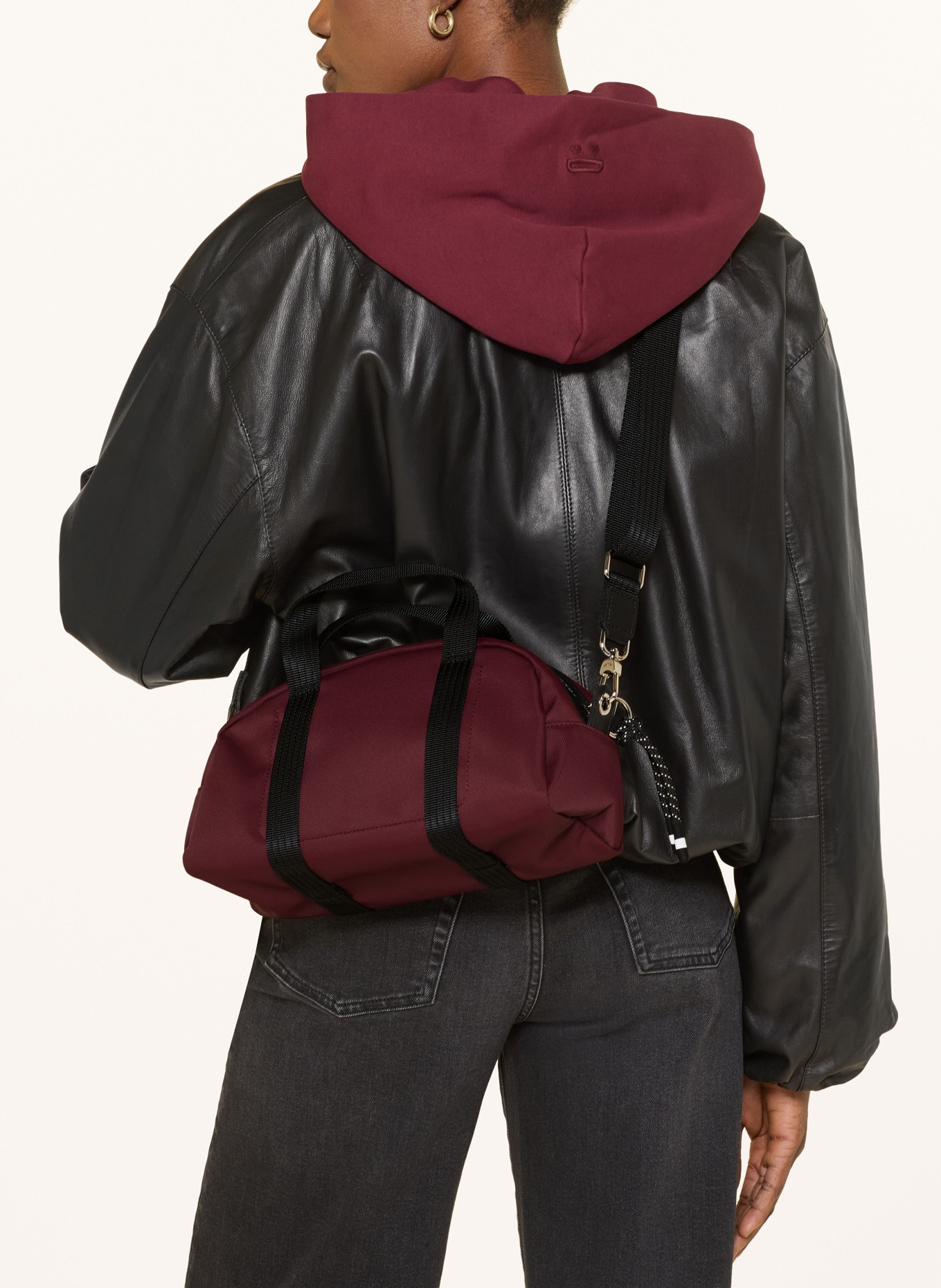 LONGCHAMP Handtasche LE PLIAGE ENERGY: DUNKELROT / SCHWARZ