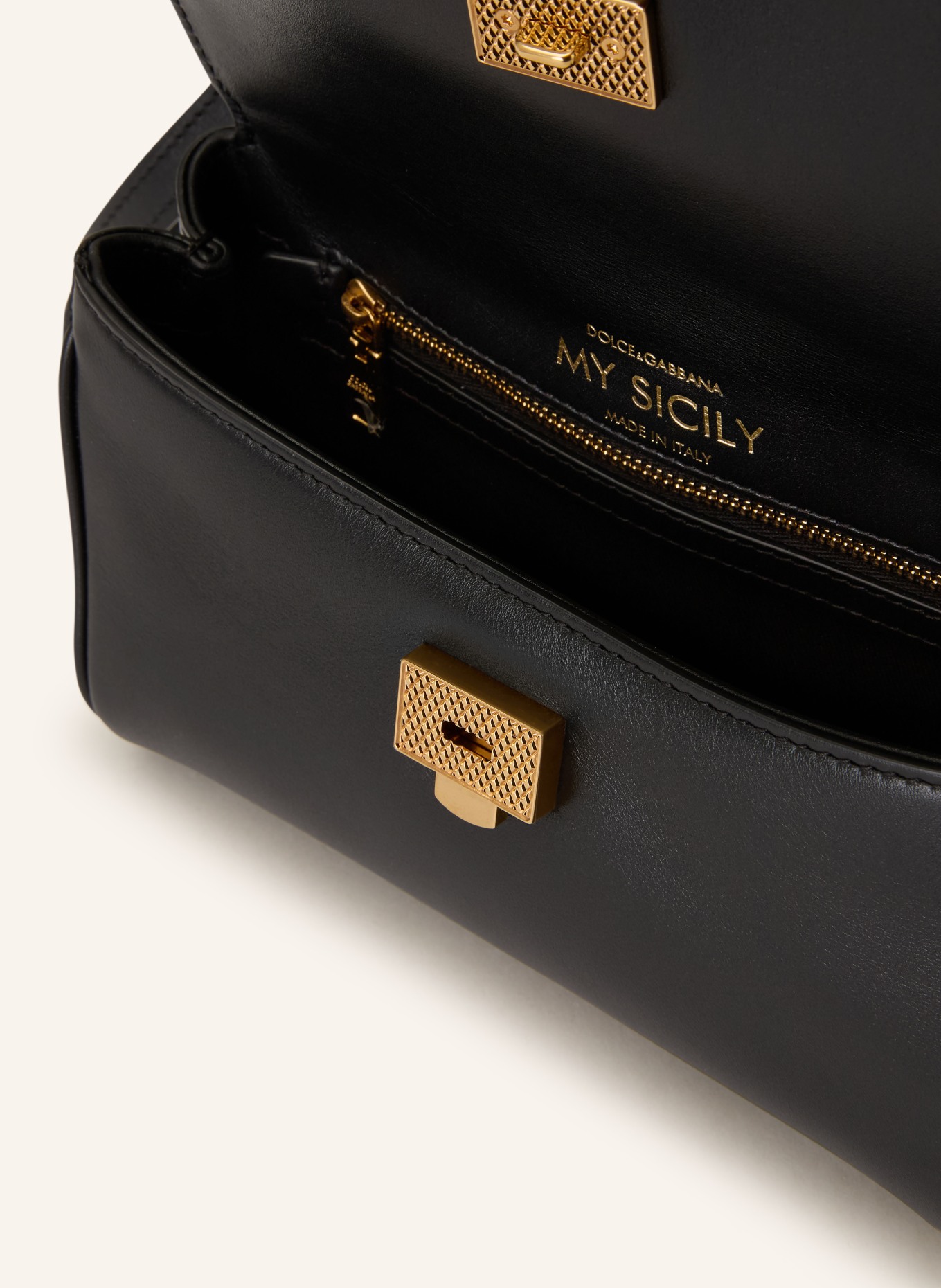 DOLCE & GABBANA sac à main: NOIR / OR