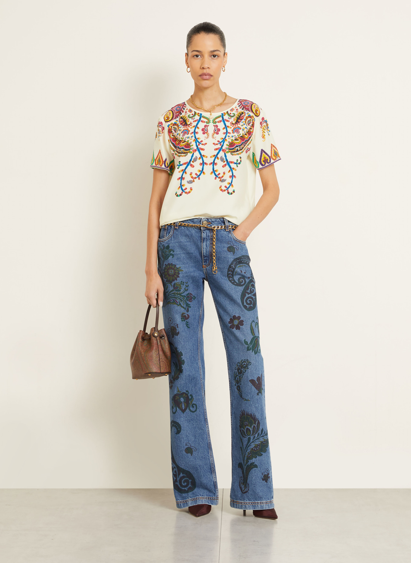 ETRO blůza: REŽNÁ / ČERVENÁ / MODRÁ