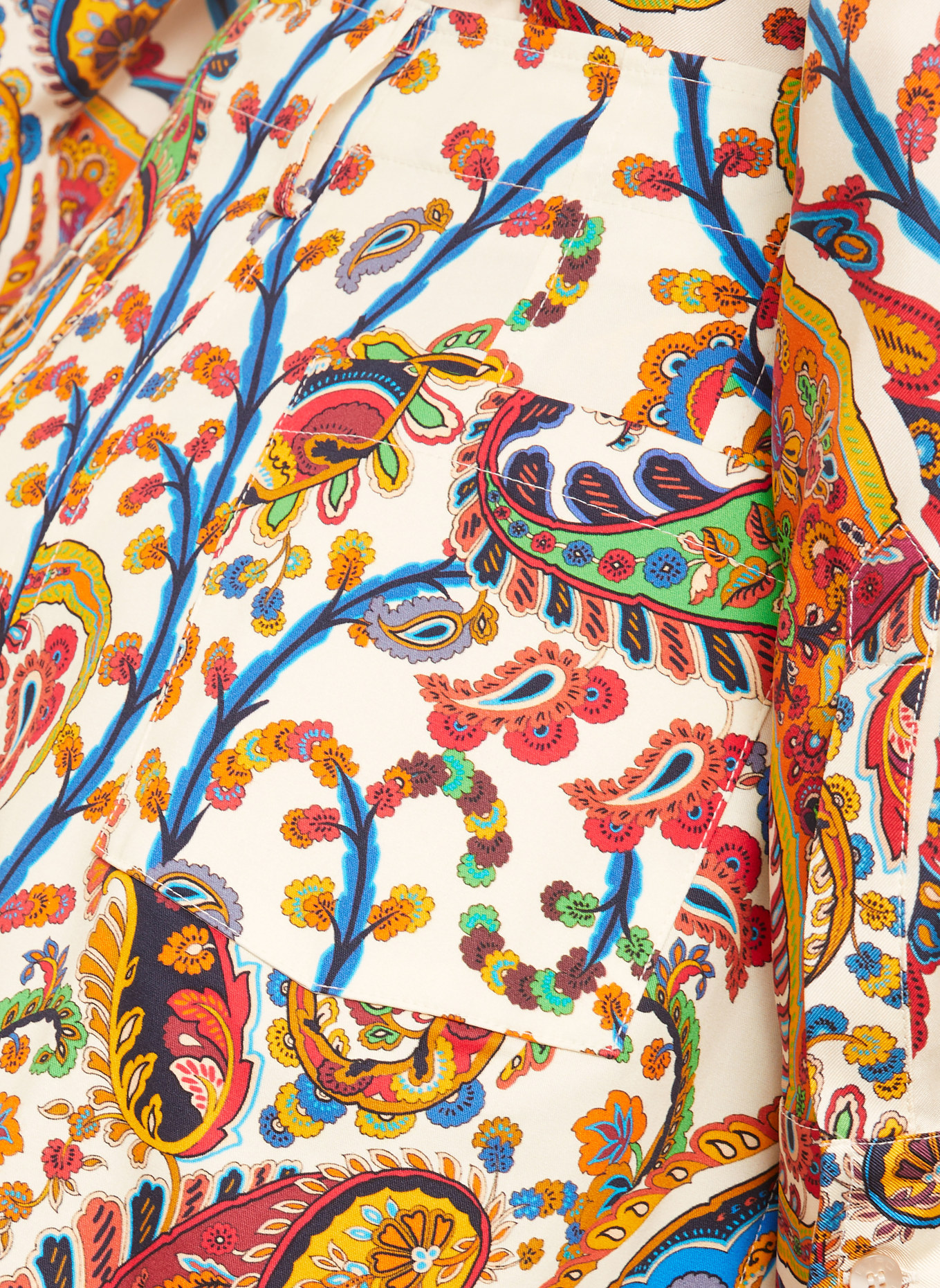 ETRO Shorts: CREME / ORANGE / BLAU