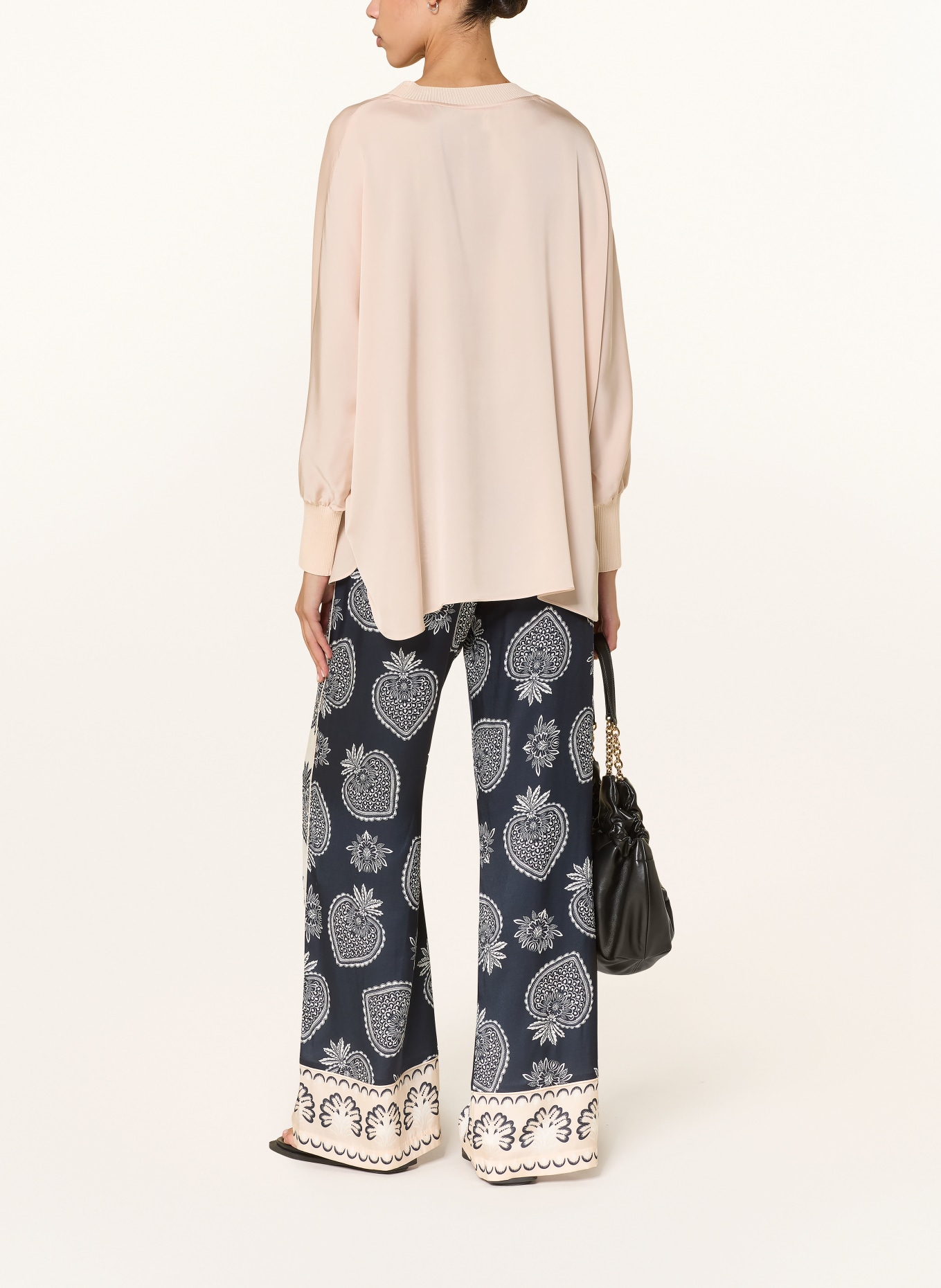 IVI collection Blusenshirt aus Seide: HELLBRAUN