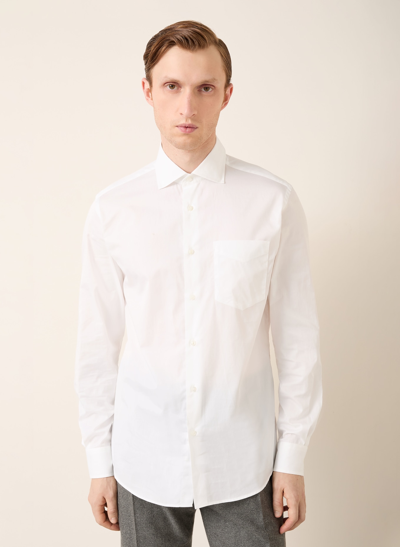RALPH LAUREN PURPLE LABEL Regular fit shirt: WHITE