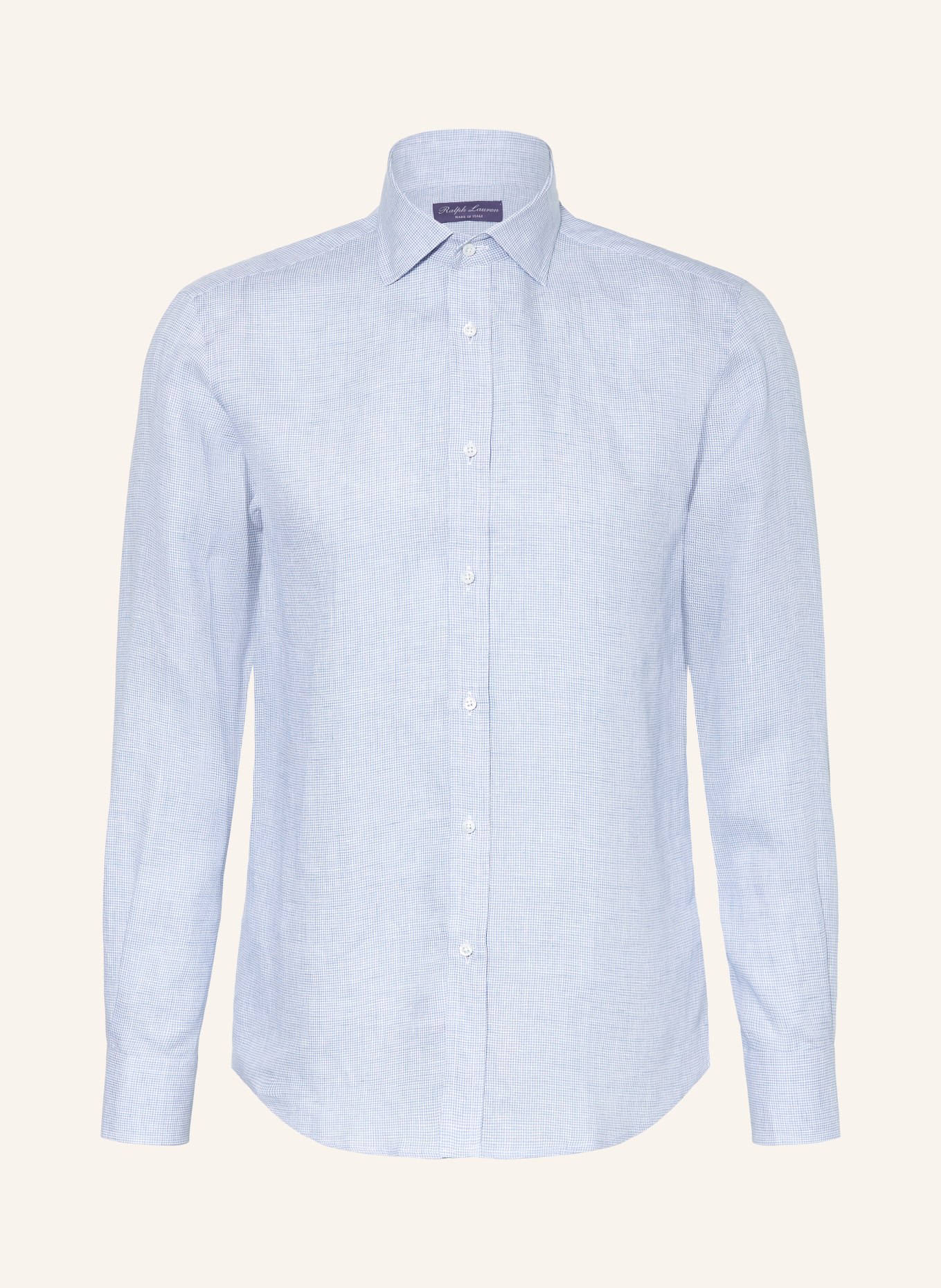 RALPH LAUREN PURPLE LABEL Leinenhemd Regular Fit: HELLBLAU