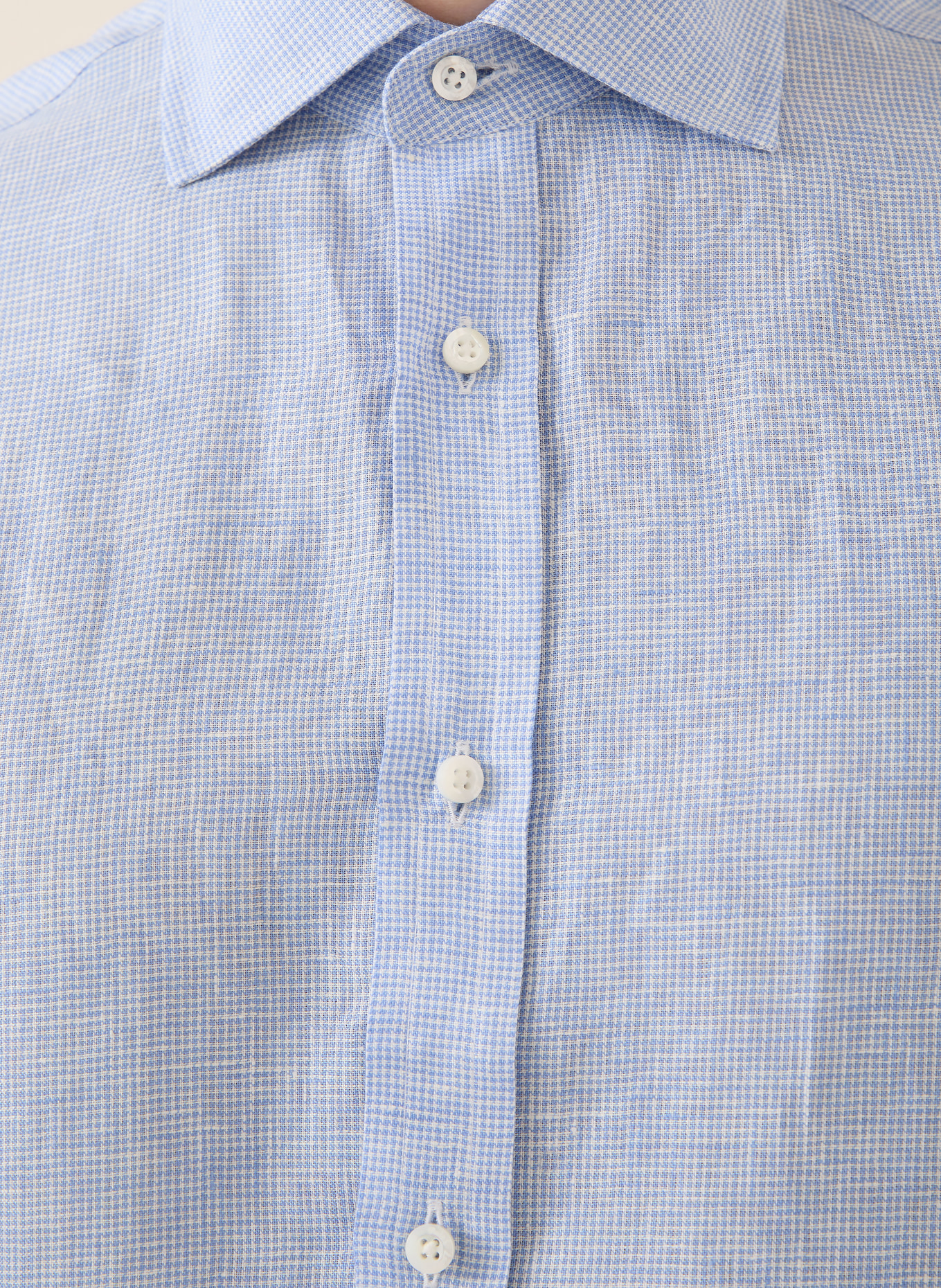 RALPH LAUREN PURPLE LABEL Leinenhemd Regular Fit: HELLBLAU