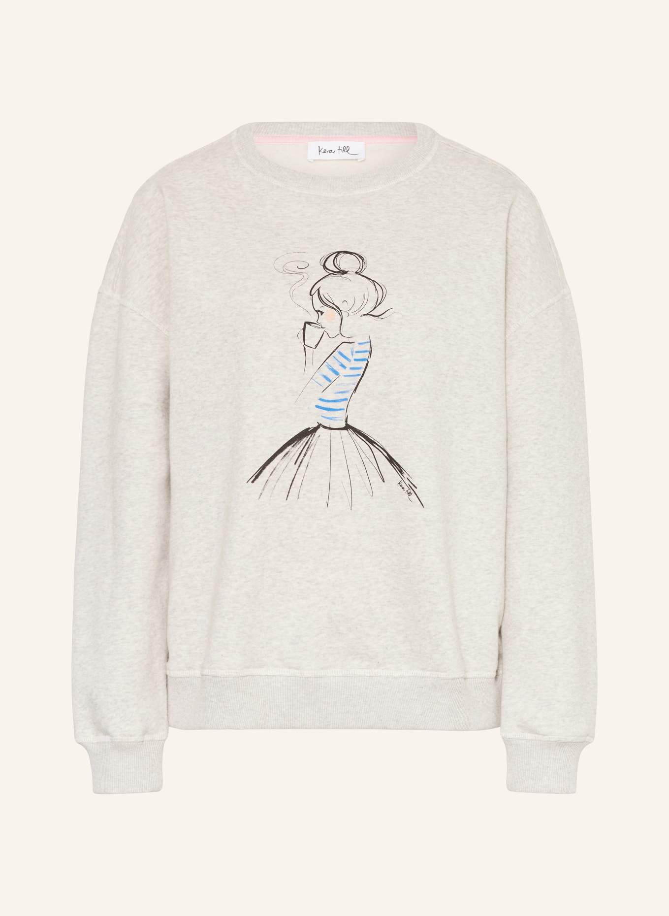 kera till Sweatshirt COFFEE: GRAU