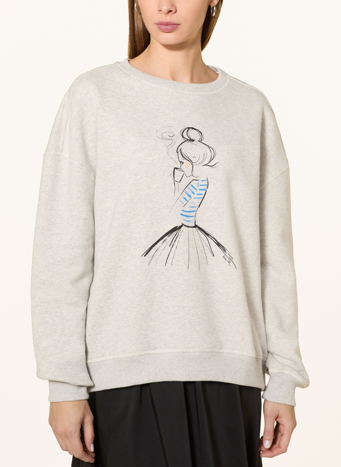 kera till Sweatshirt COFFEE: GRAU