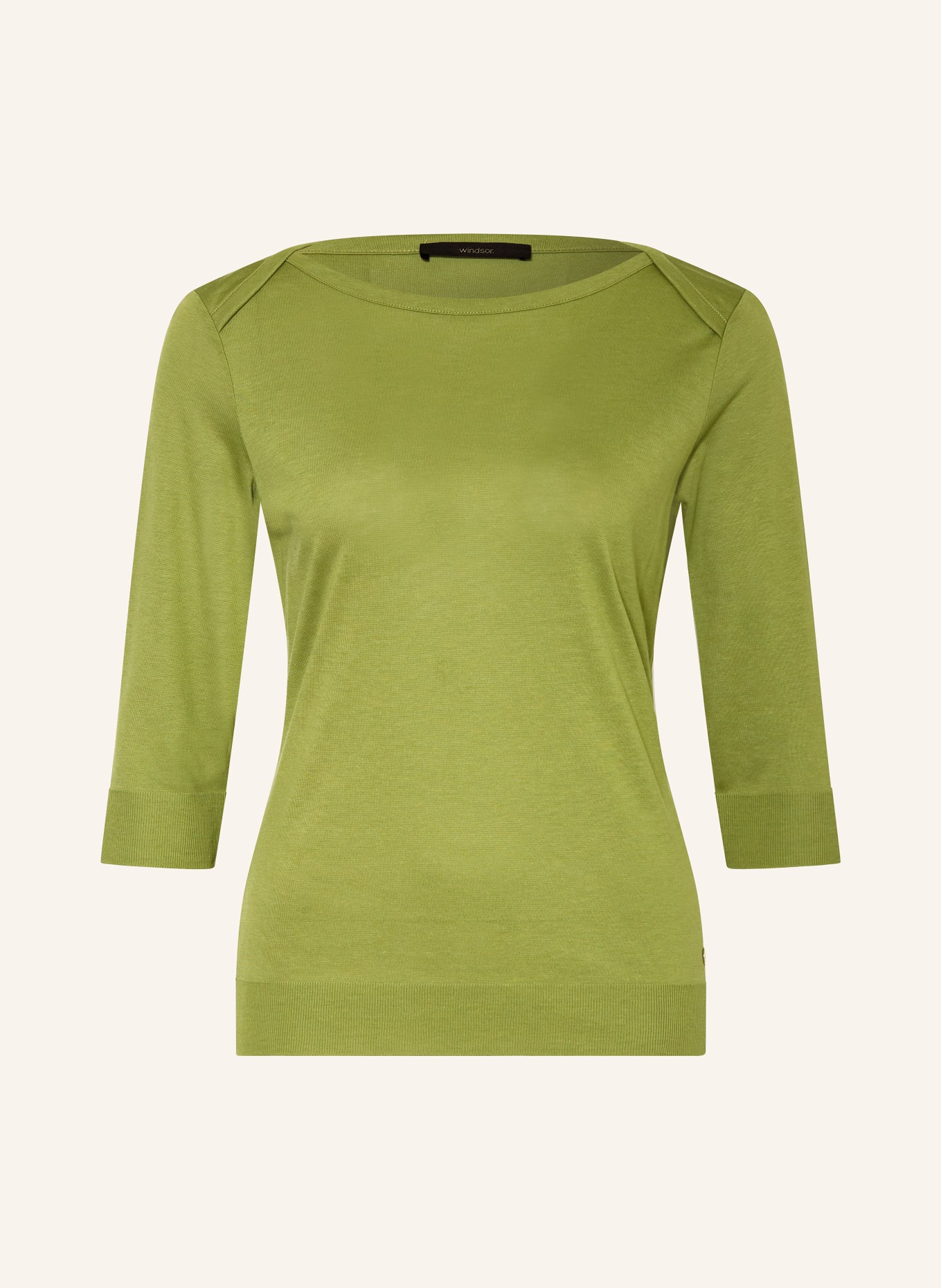 windsor. Knit shirt with 3/4 sleeves: GREEN