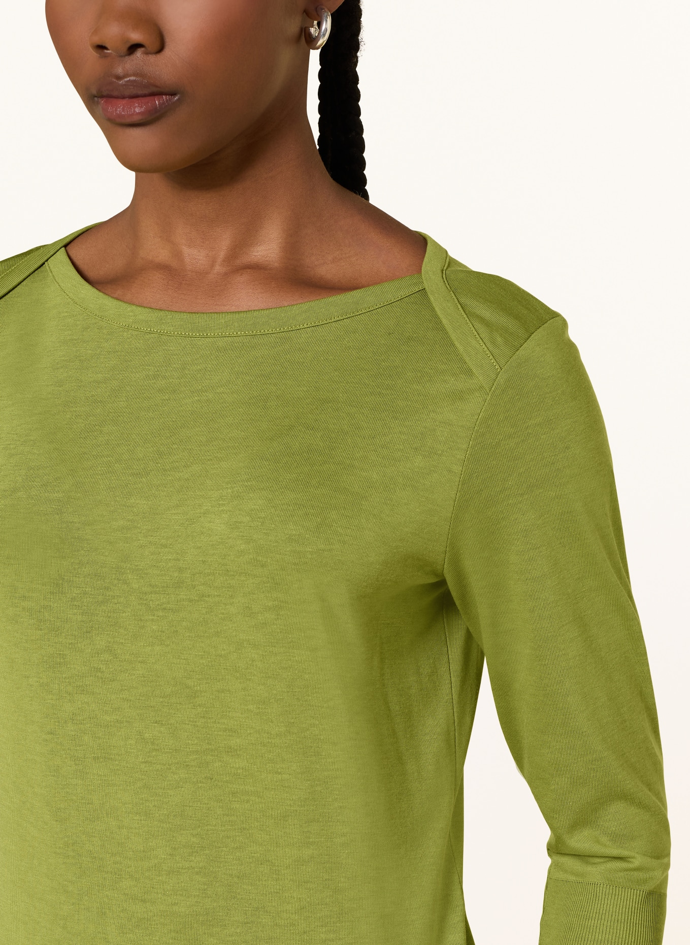 windsor. Knit shirt with 3/4 sleeves: GREEN