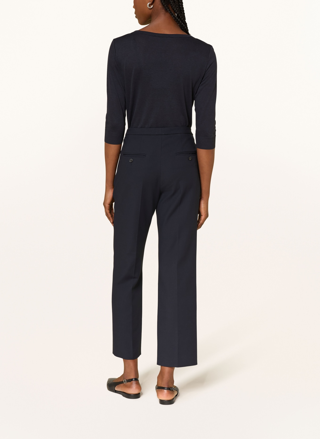 windsor. Pletené tričko s 3/4 rukávem: TMAVĚ MODRÁ