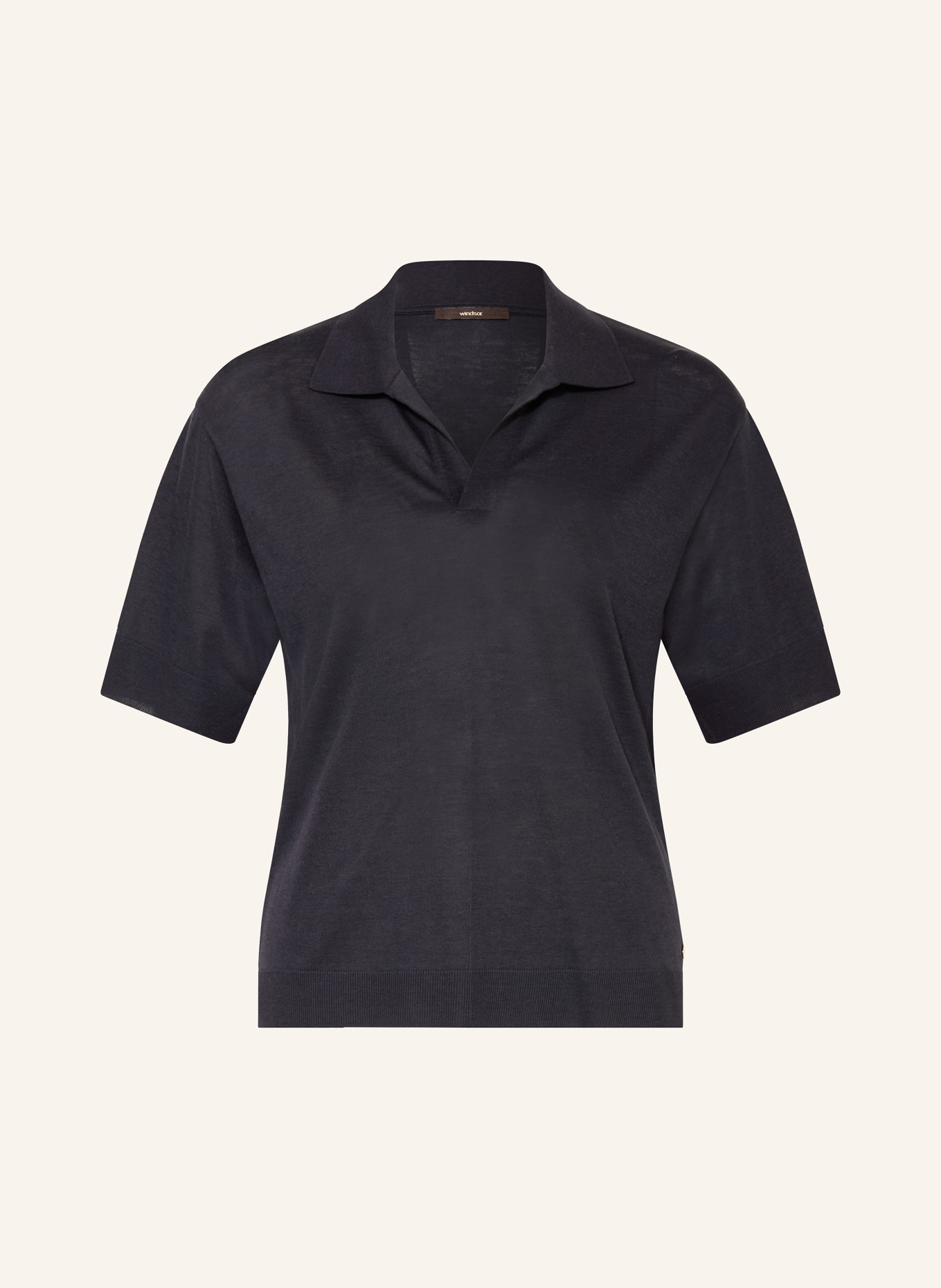 windsor. Dzianinowa koszulka polo: GRANATOWY