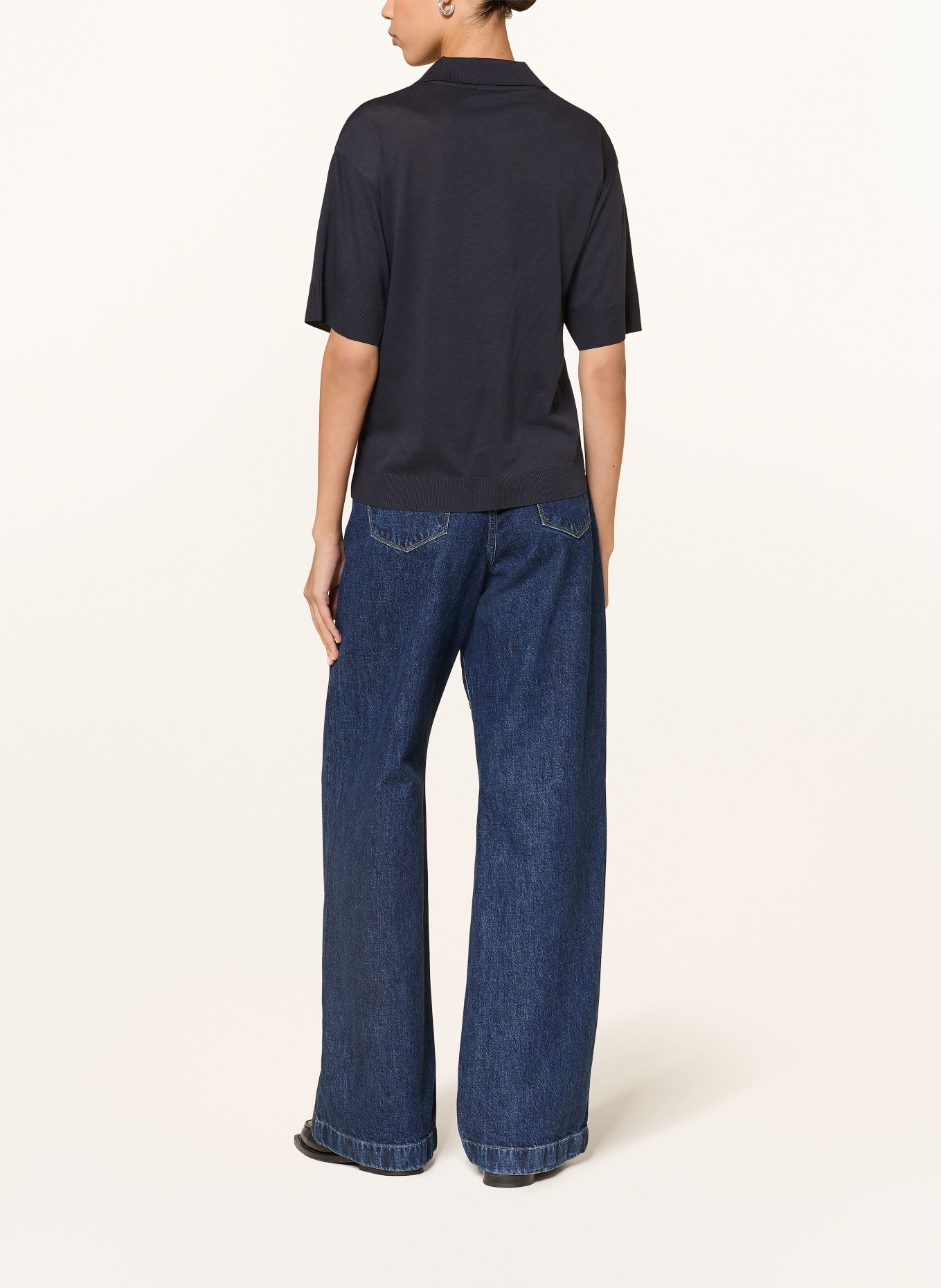 windsor. Dzianinowa koszulka polo: GRANATOWY