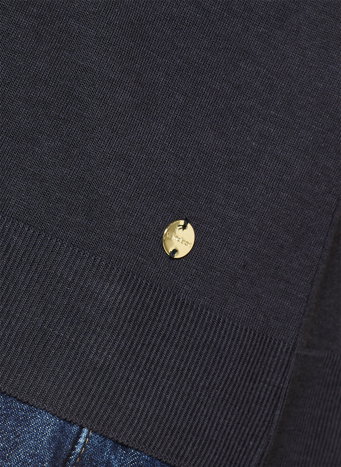 windsor. Dzianinowa koszulka polo: GRANATOWY