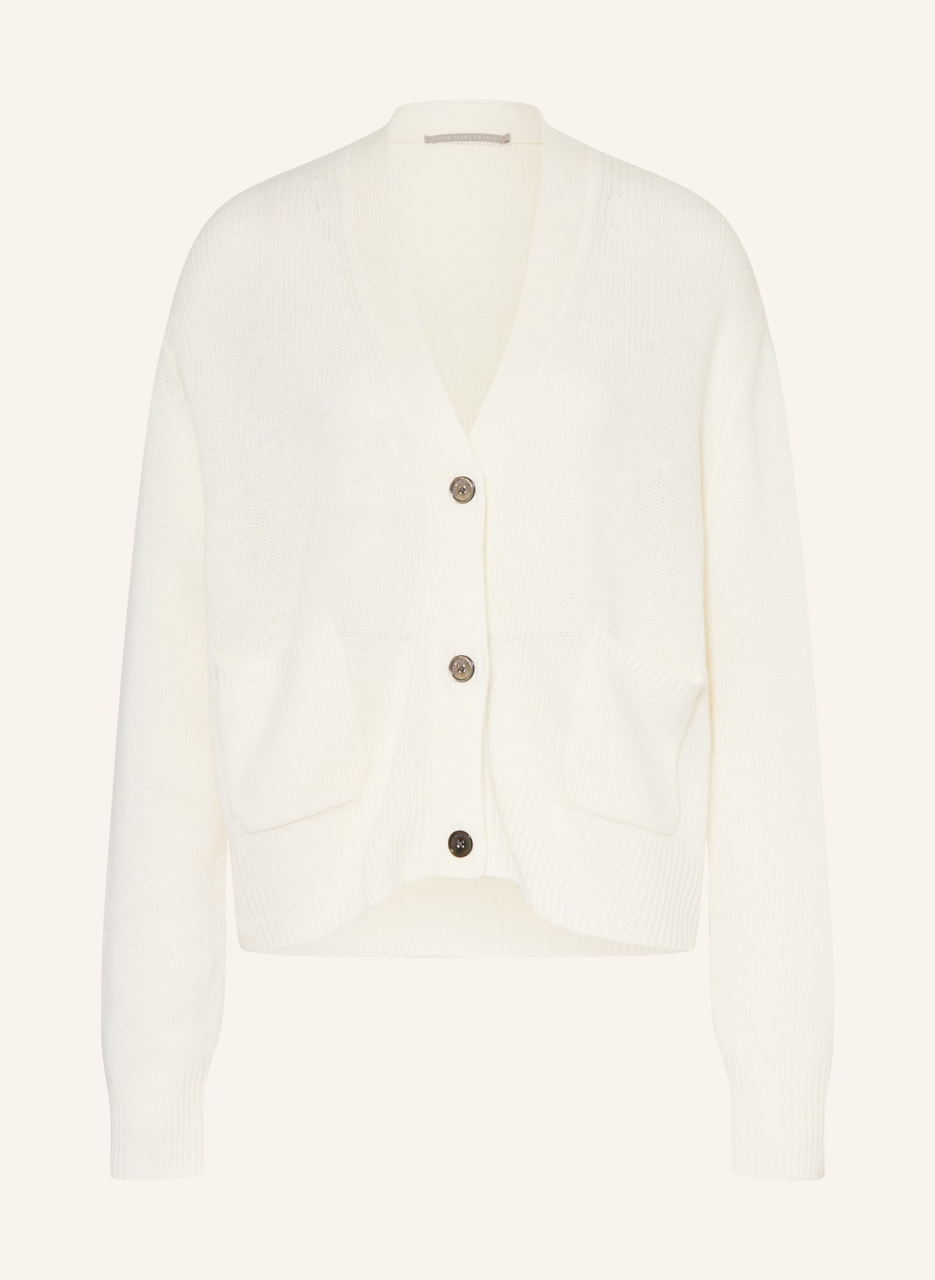 (THE MERCER) N.Y. Strickjacke aus Cashmere: CREME
