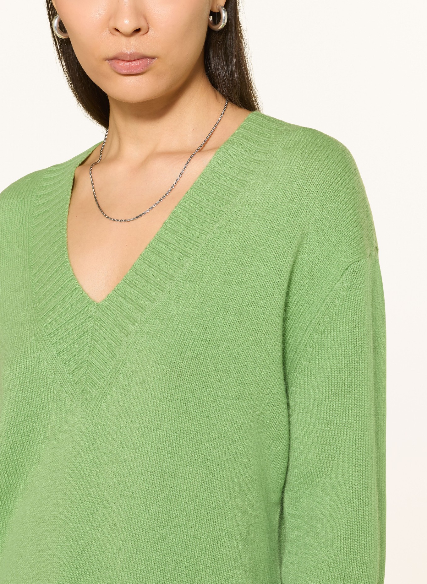 (THE MERCER) N.Y. Pullover aus Cashmere: HELLGRÜN