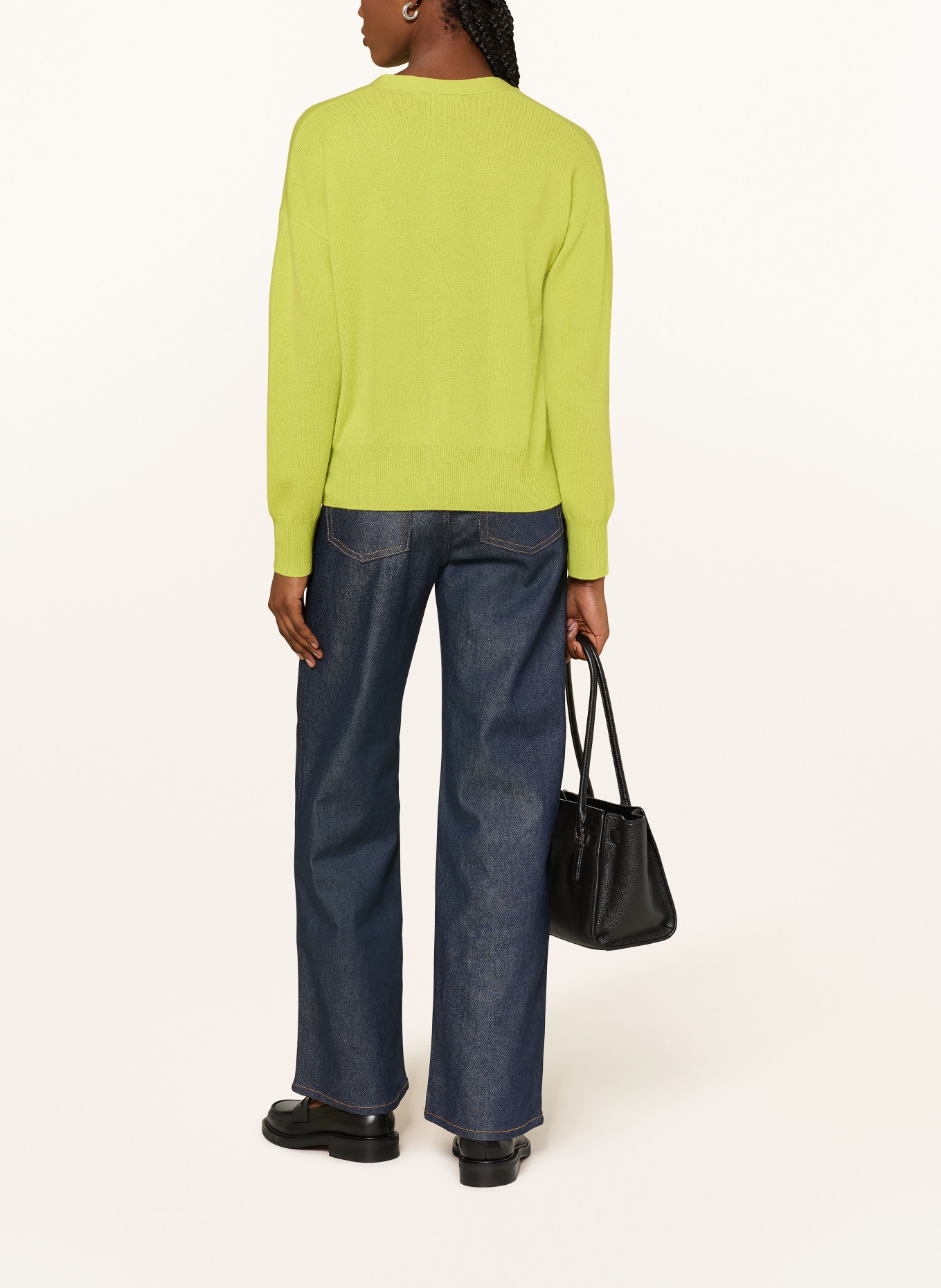 (THE MERCER) N.Y. Strickjacke aus Cashmere: HELLGRÜN