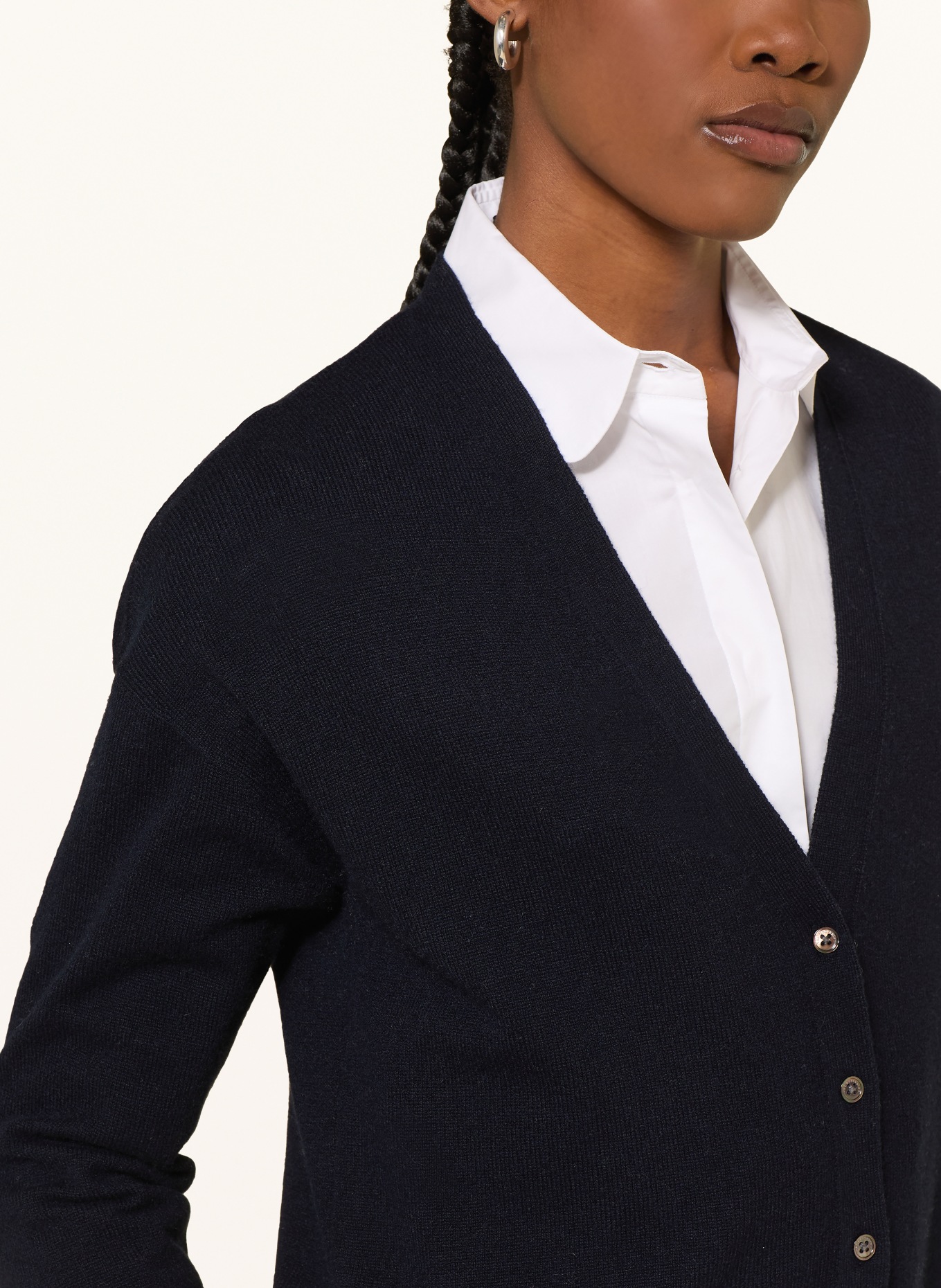 (THE MERCER) N.Y. Strickjacke aus Cashmere: DUNKELBLAU