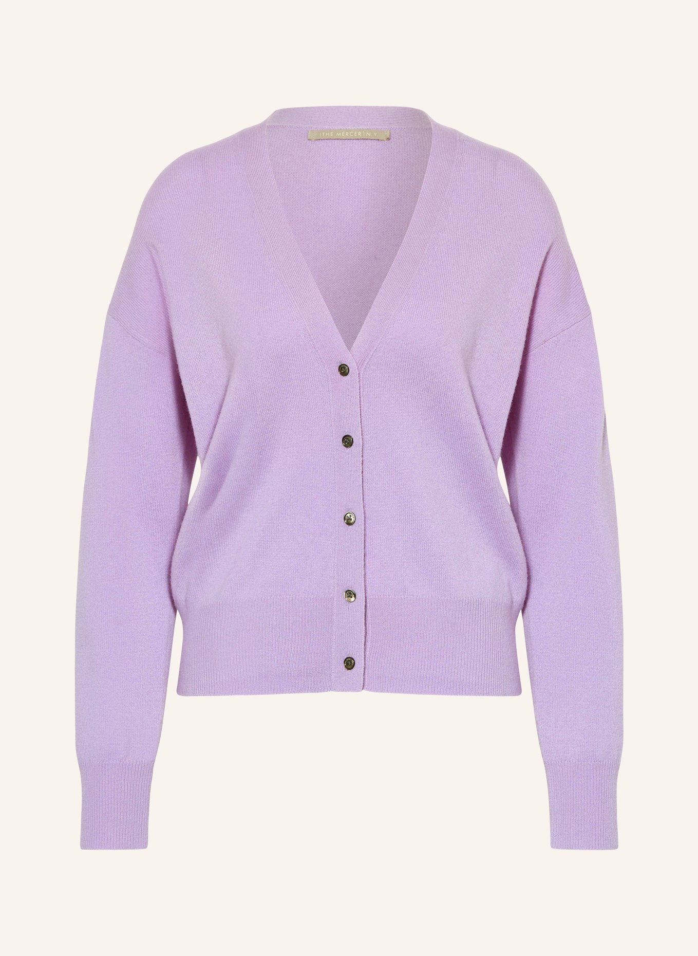 (THE MERCER) N.Y. Strickjacke aus Cashmere: LILA