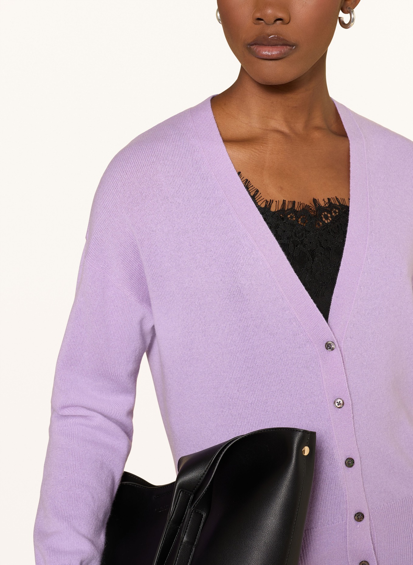 (THE MERCER) N.Y. Strickjacke aus Cashmere: LILA