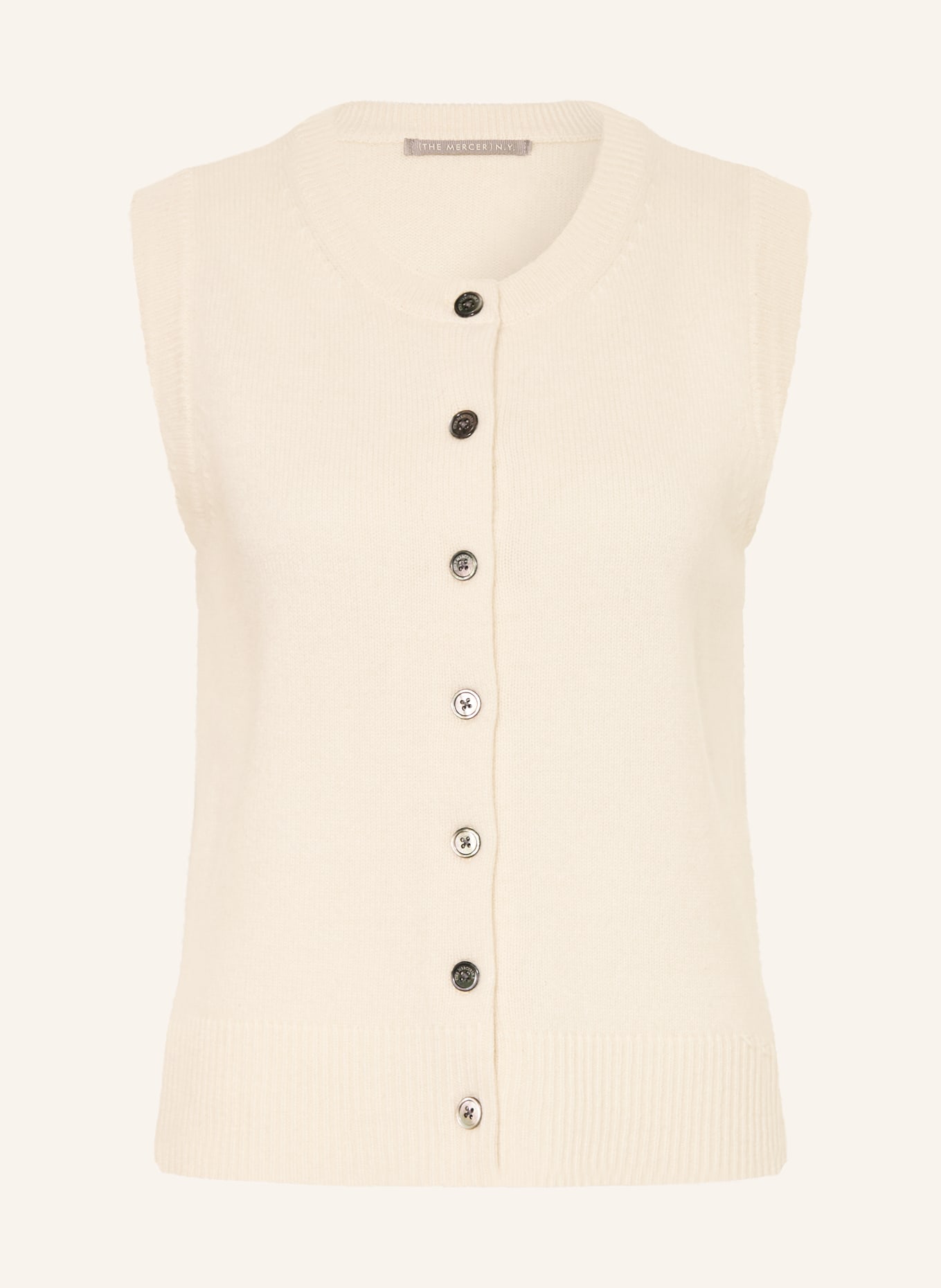 (THE MERCER) N.Y. Cashmere knit vest: ECRU