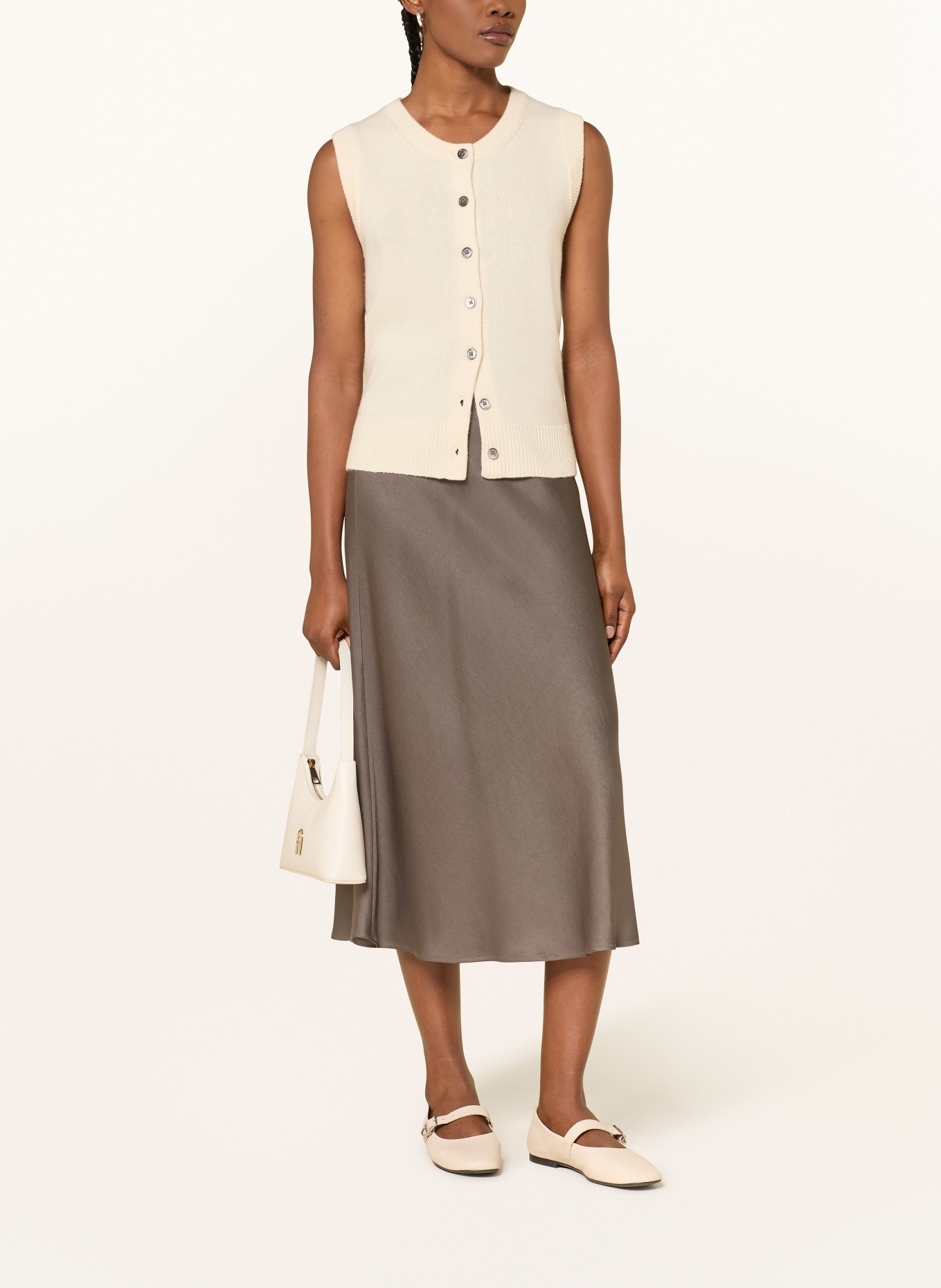 (THE MERCER) N.Y. Cashmere knit vest: ECRU