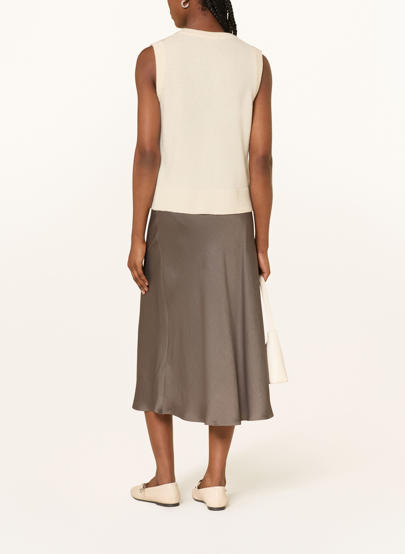 (THE MERCER) N.Y. Cashmere knit vest: ECRU