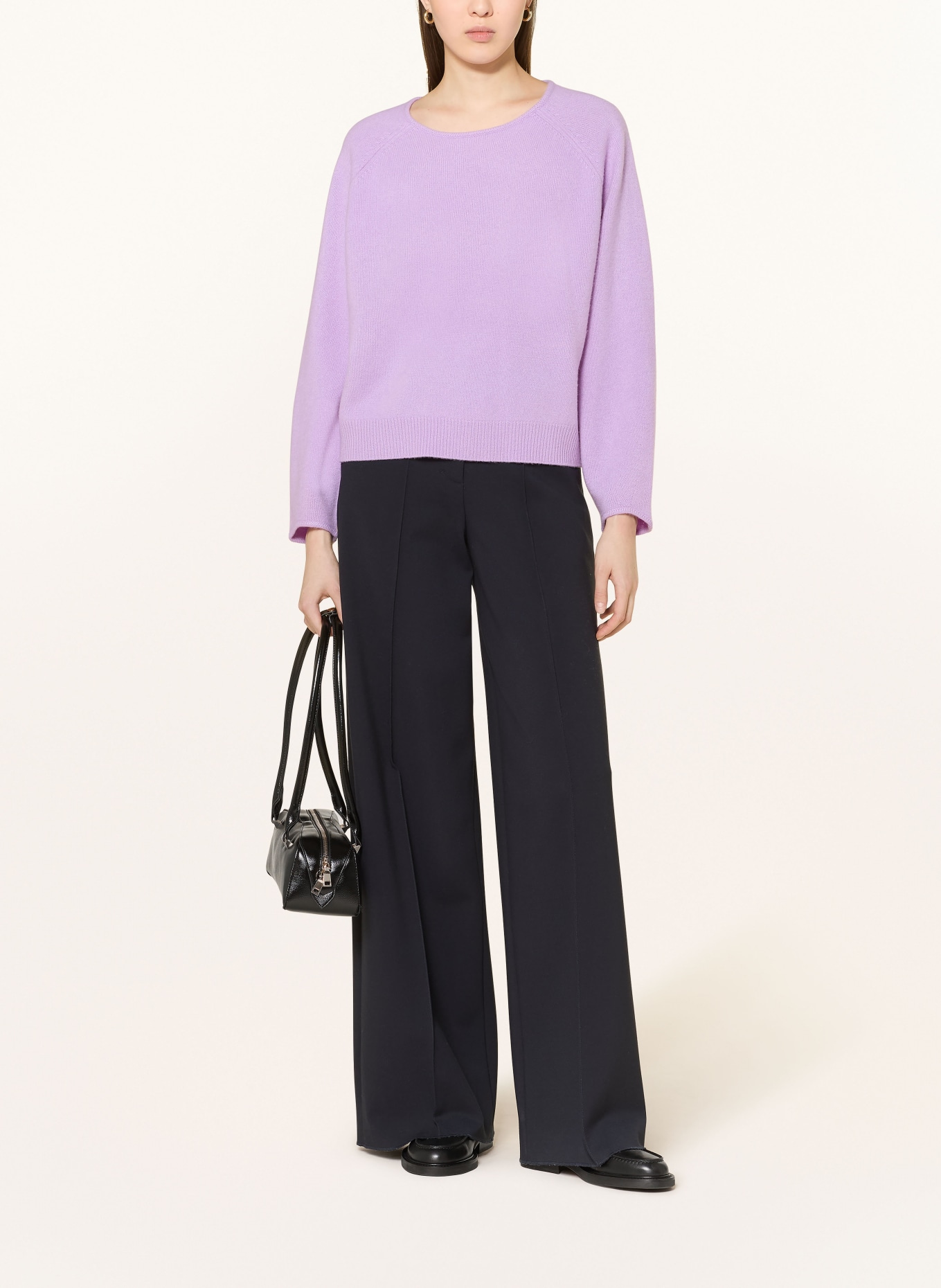 (THE MERCER) N.Y. Kašmírový svetr: SVĚTLE FIALOVÁ