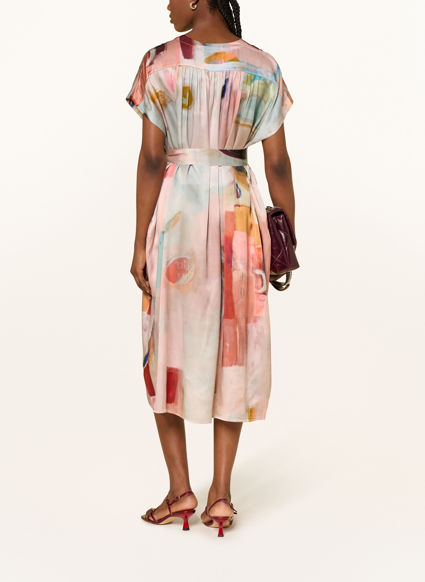 (THE MERCER) N.Y. dress: ROSE / DARK ORANGE / TEAL