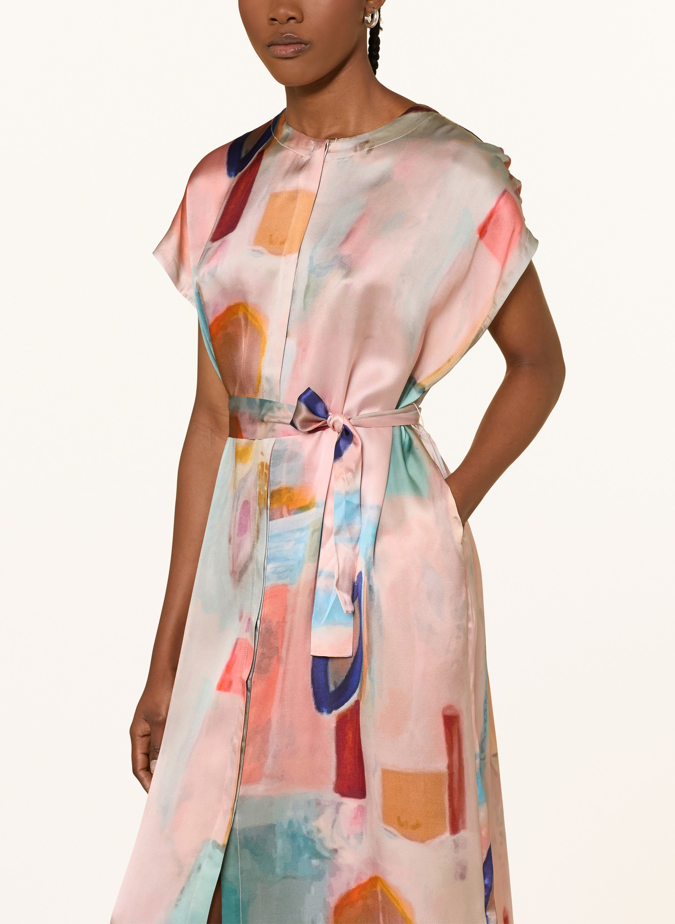 (THE MERCER) N.Y. dress: ROSE / DARK ORANGE / TEAL