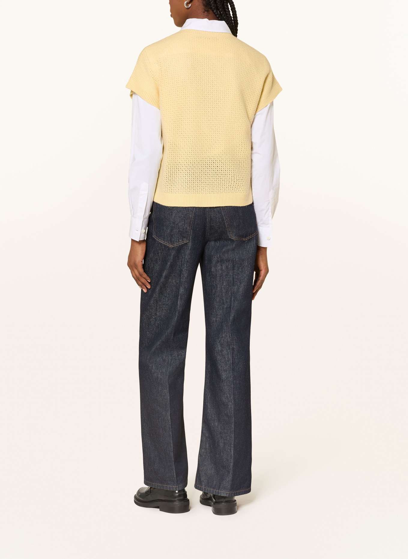 (THE MERCER) N.Y. Cashmere knit shirt: YELLOW