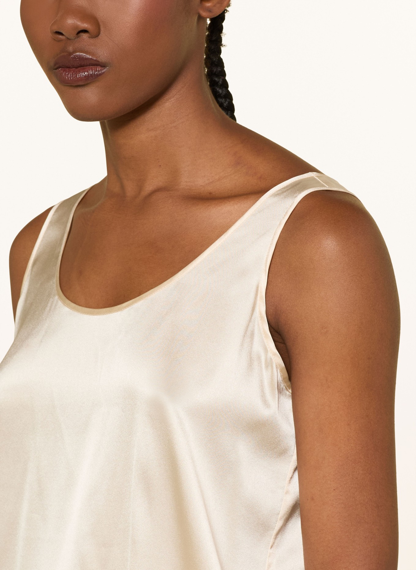 (THE MERCER) N.Y. satin top: BEIGE