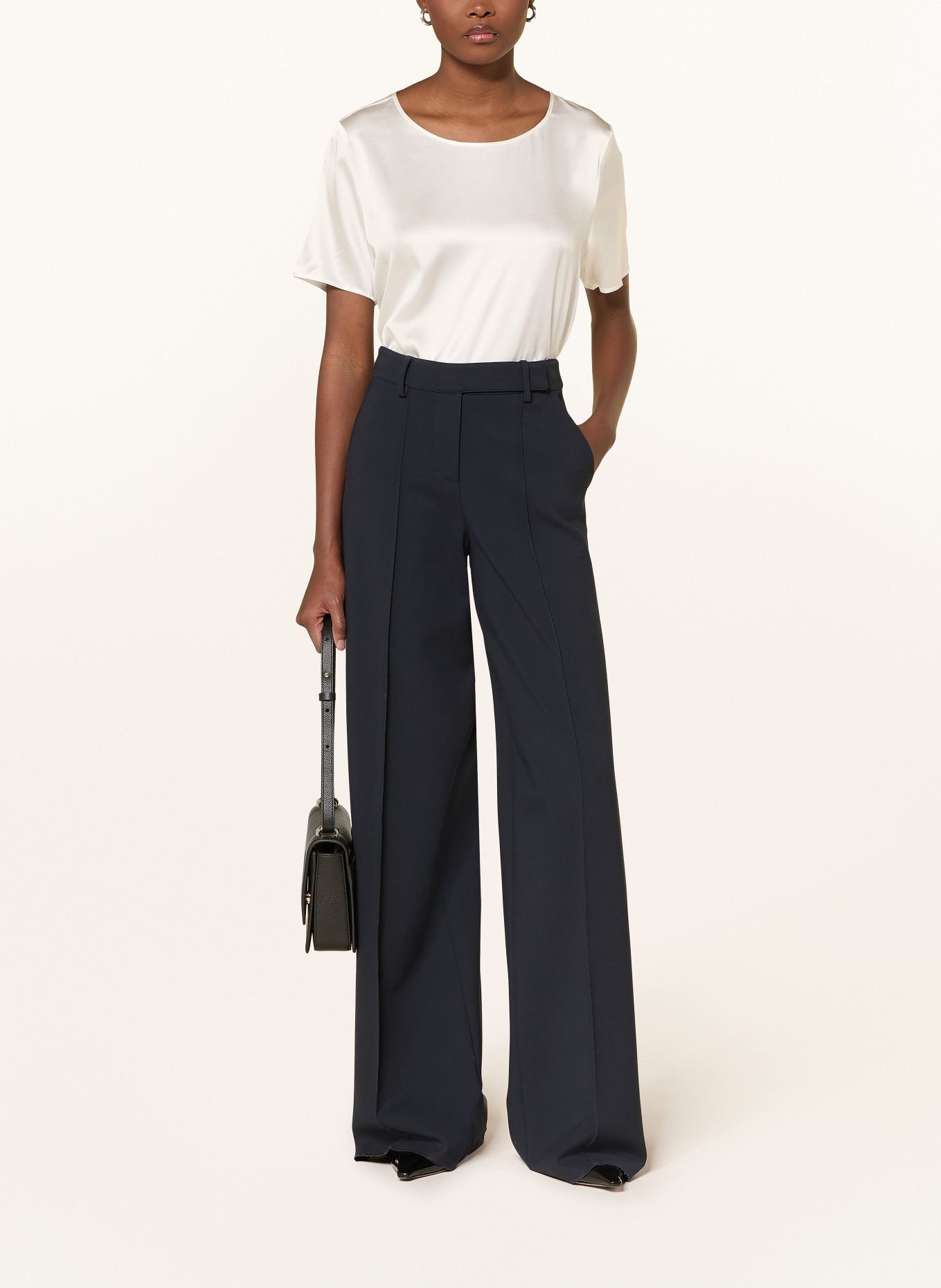 (THE MERCER) N.Y. Blusentop aus Seide: ECRU