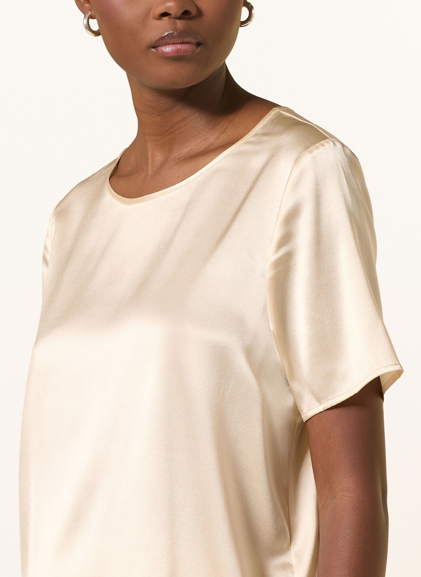 (THE MERCER) N.Y. Jedwabna bluzka: KREMOWY