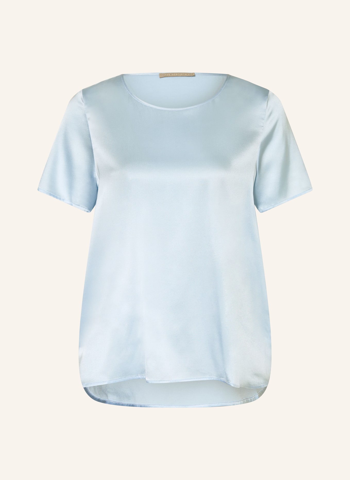 (THE MERCER) N.Y. Jedwabna bluzka: JASNONIEBIESKI
