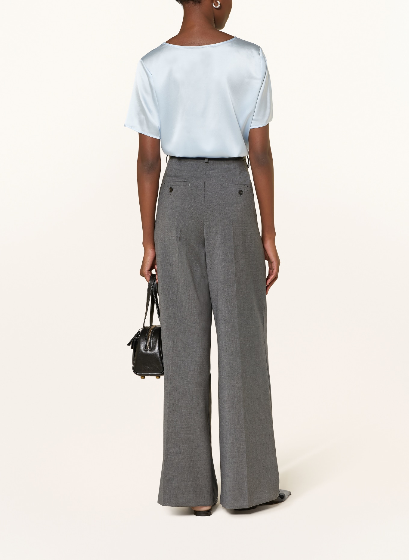 (THE MERCER) N.Y. Jedwabna bluzka: JASNONIEBIESKI