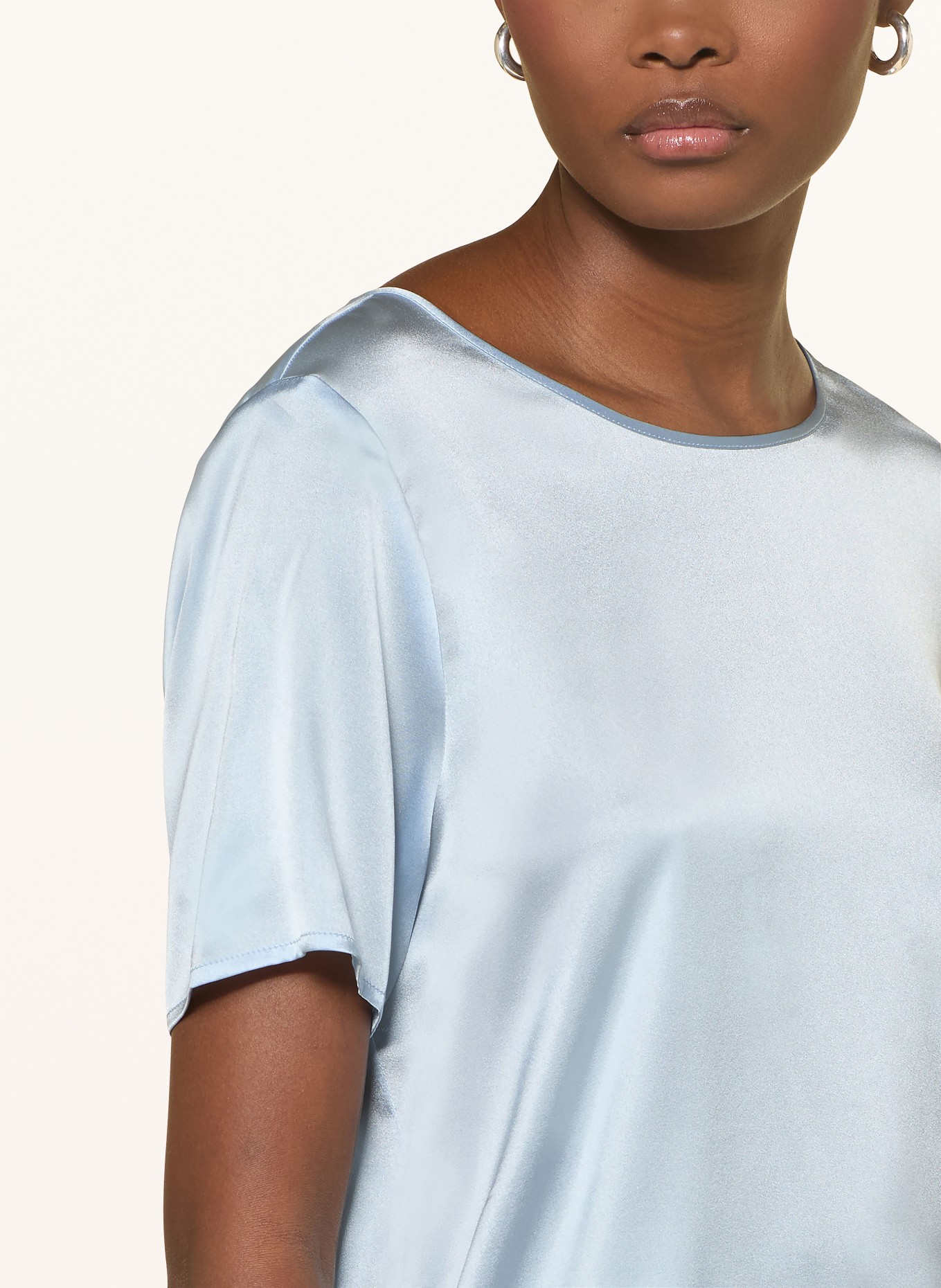 (THE MERCER) N.Y. Jedwabna bluzka: JASNONIEBIESKI