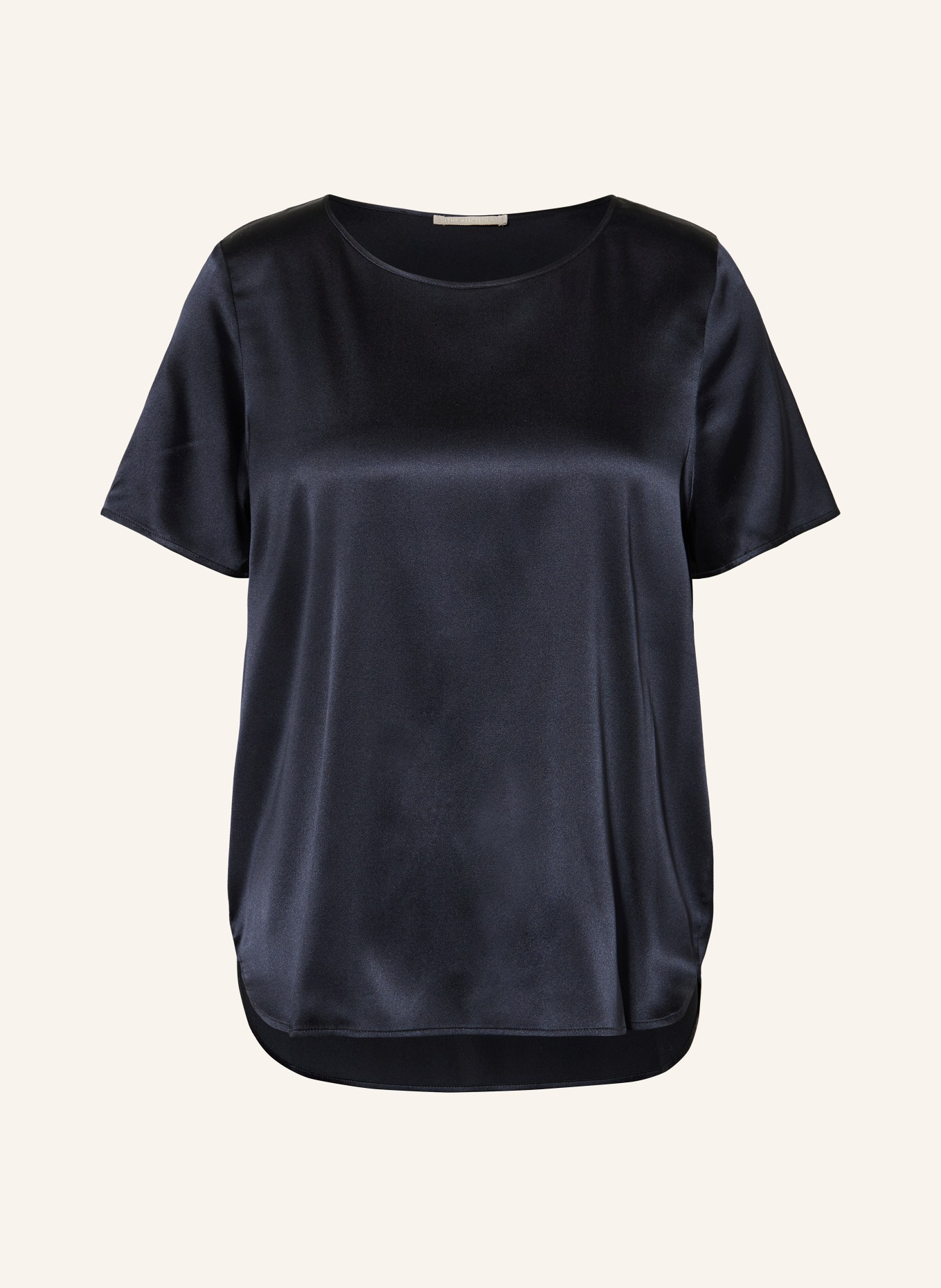 (THE MERCER) N.Y. Blusentop aus Seide: DUNKELBLAU