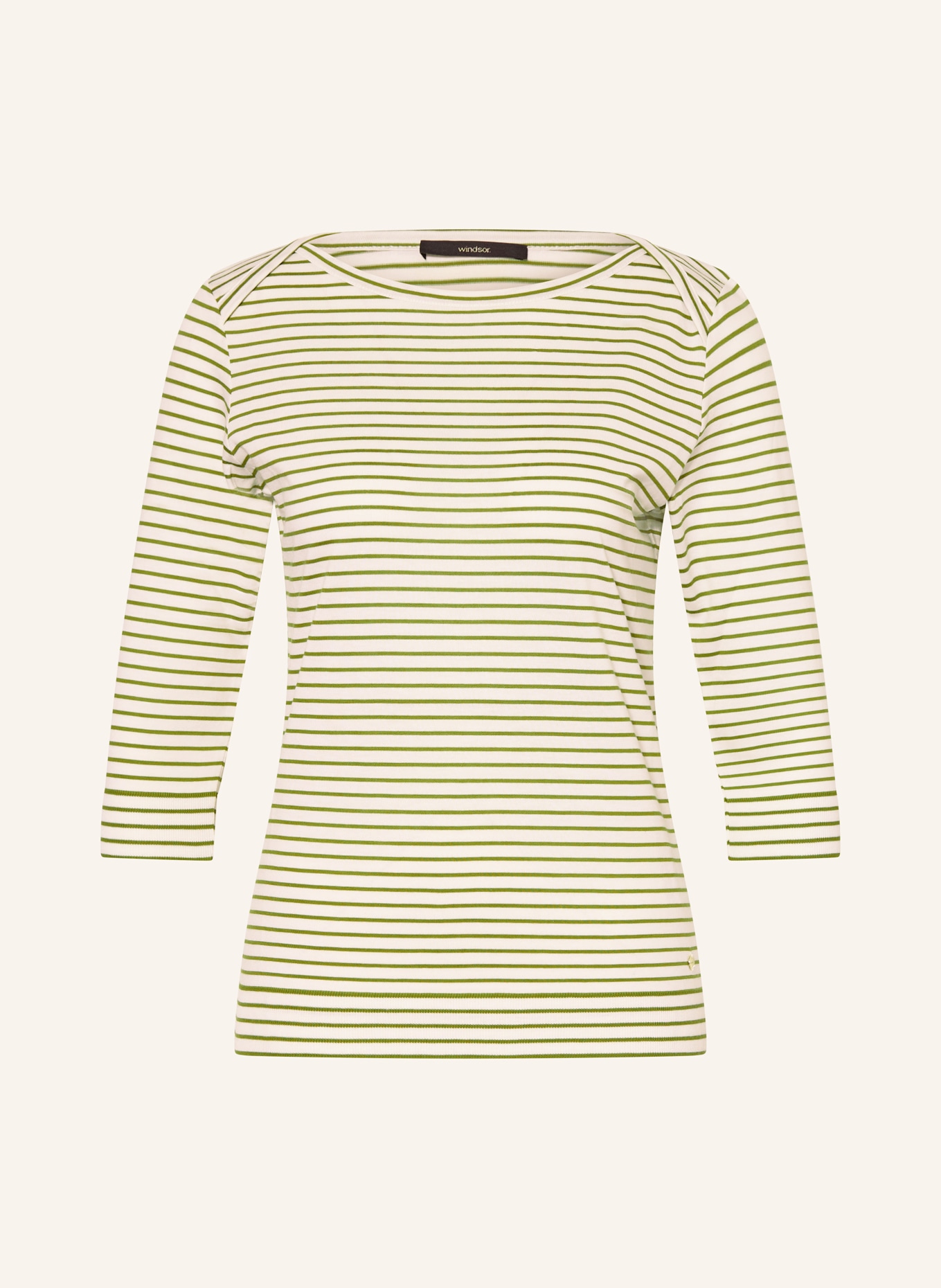 windsor. Longsleeve: HELLGRÜN / CREME