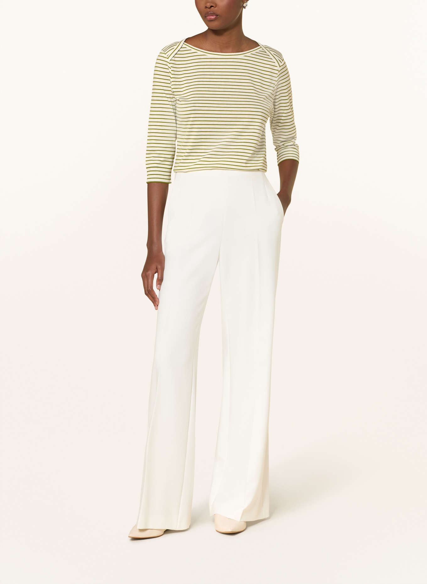 windsor. Longsleeve: HELLGRÜN / CREME